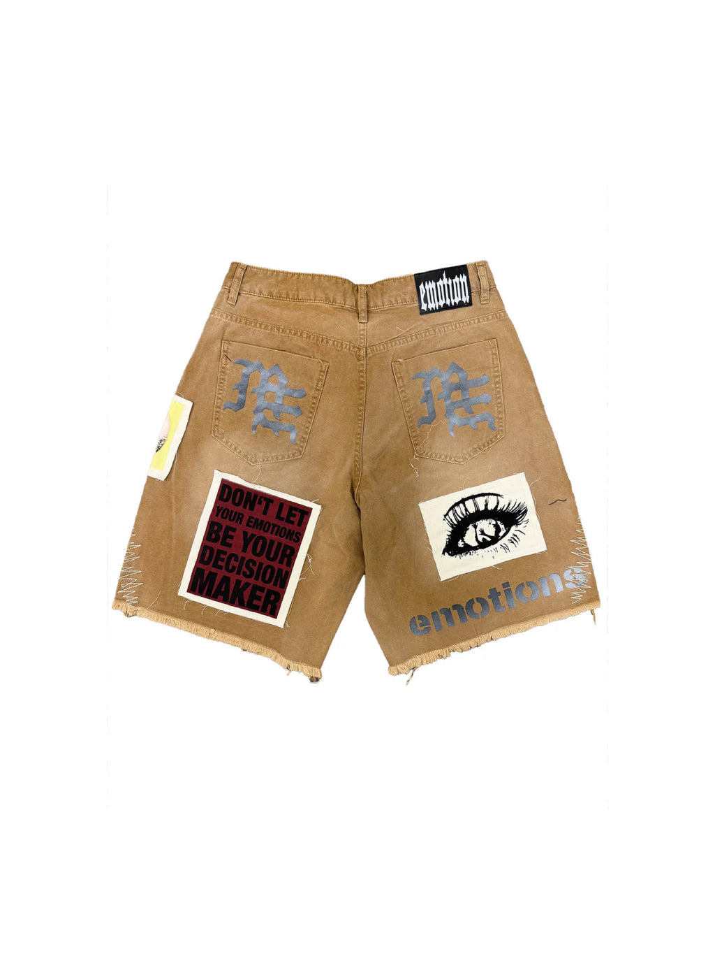 Mixed Emotions AI Denim Shorts Brown