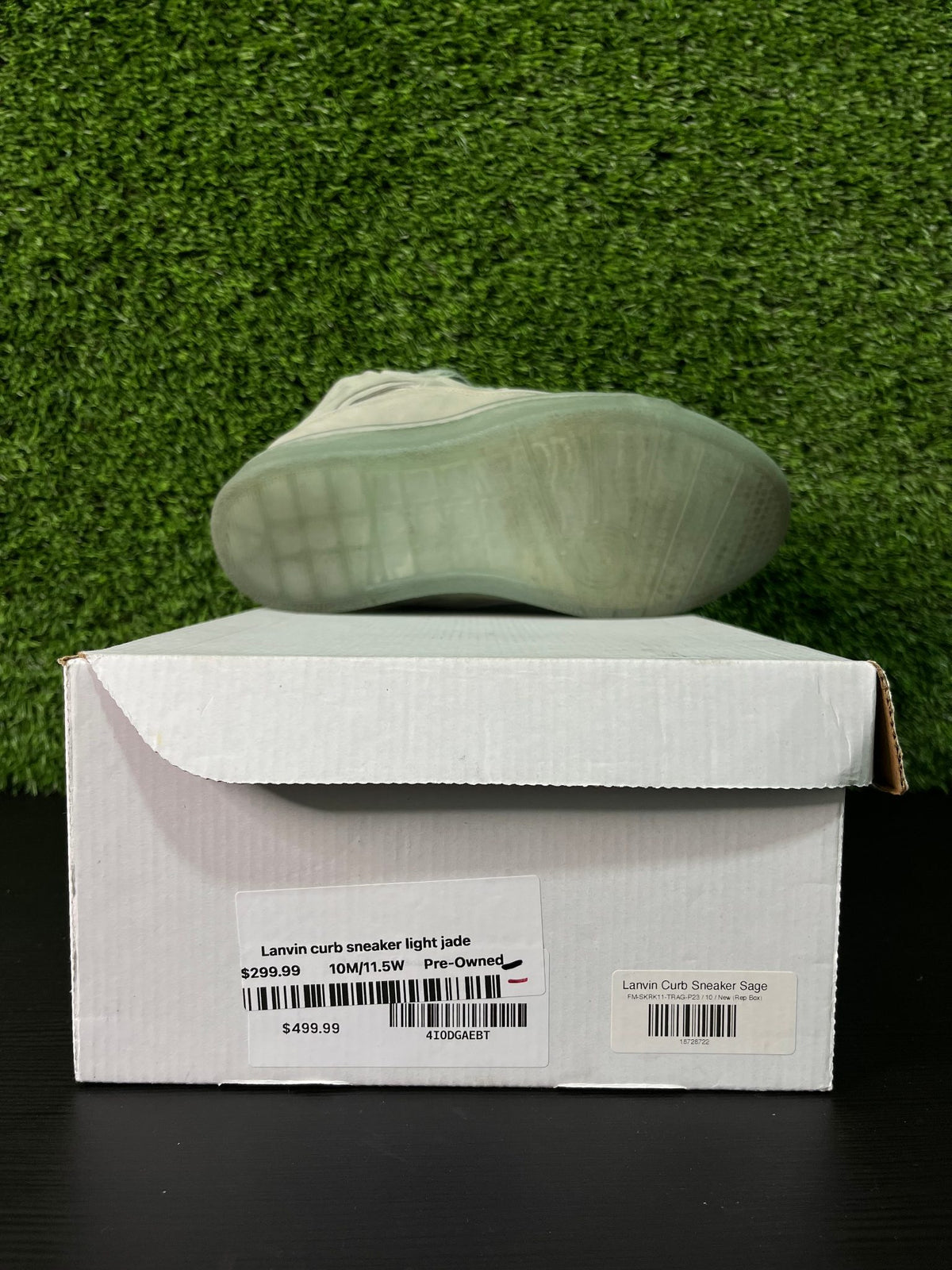 Lanvin curb sneaker light jade