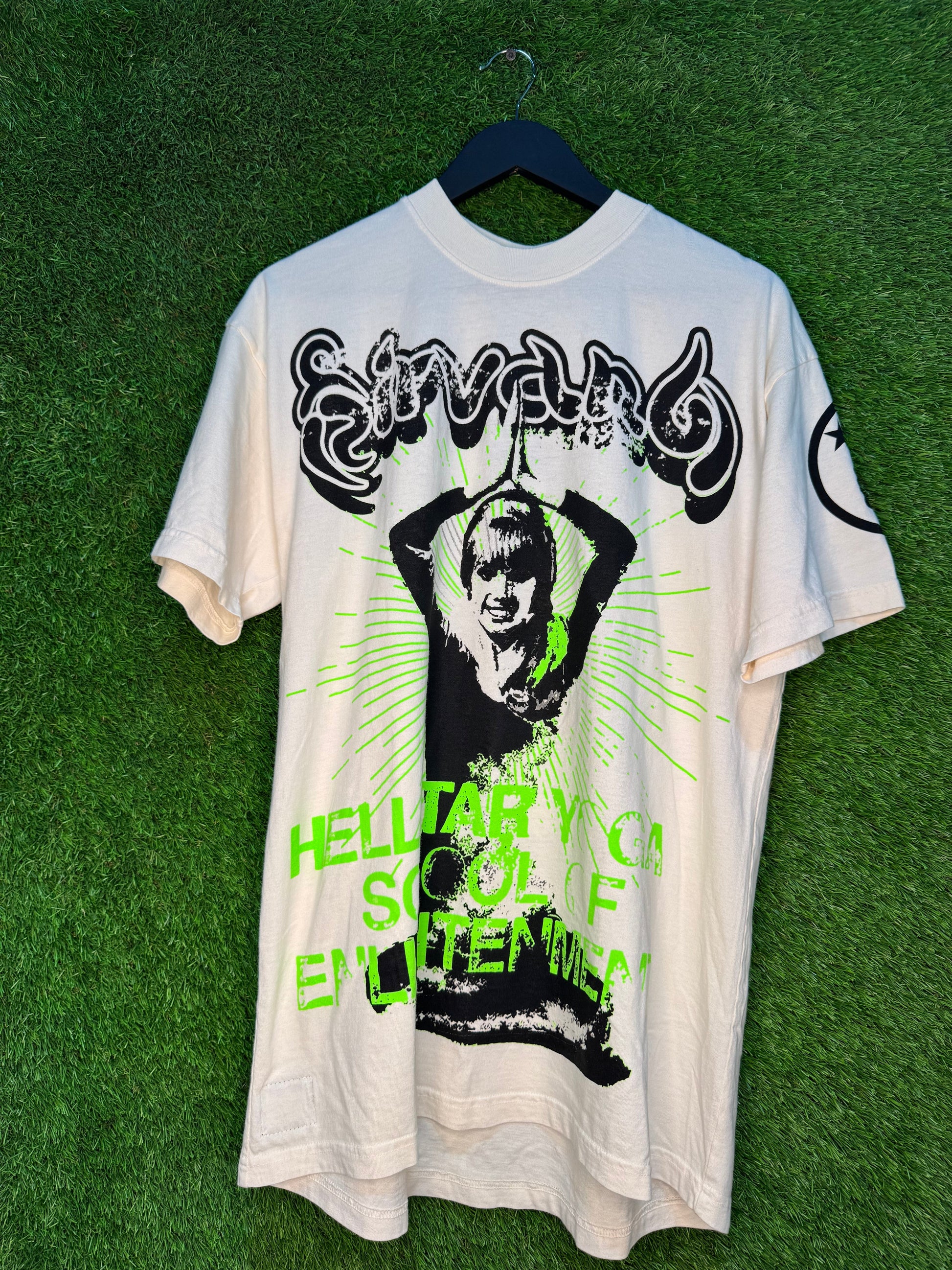 hellstar green neon yoga tee