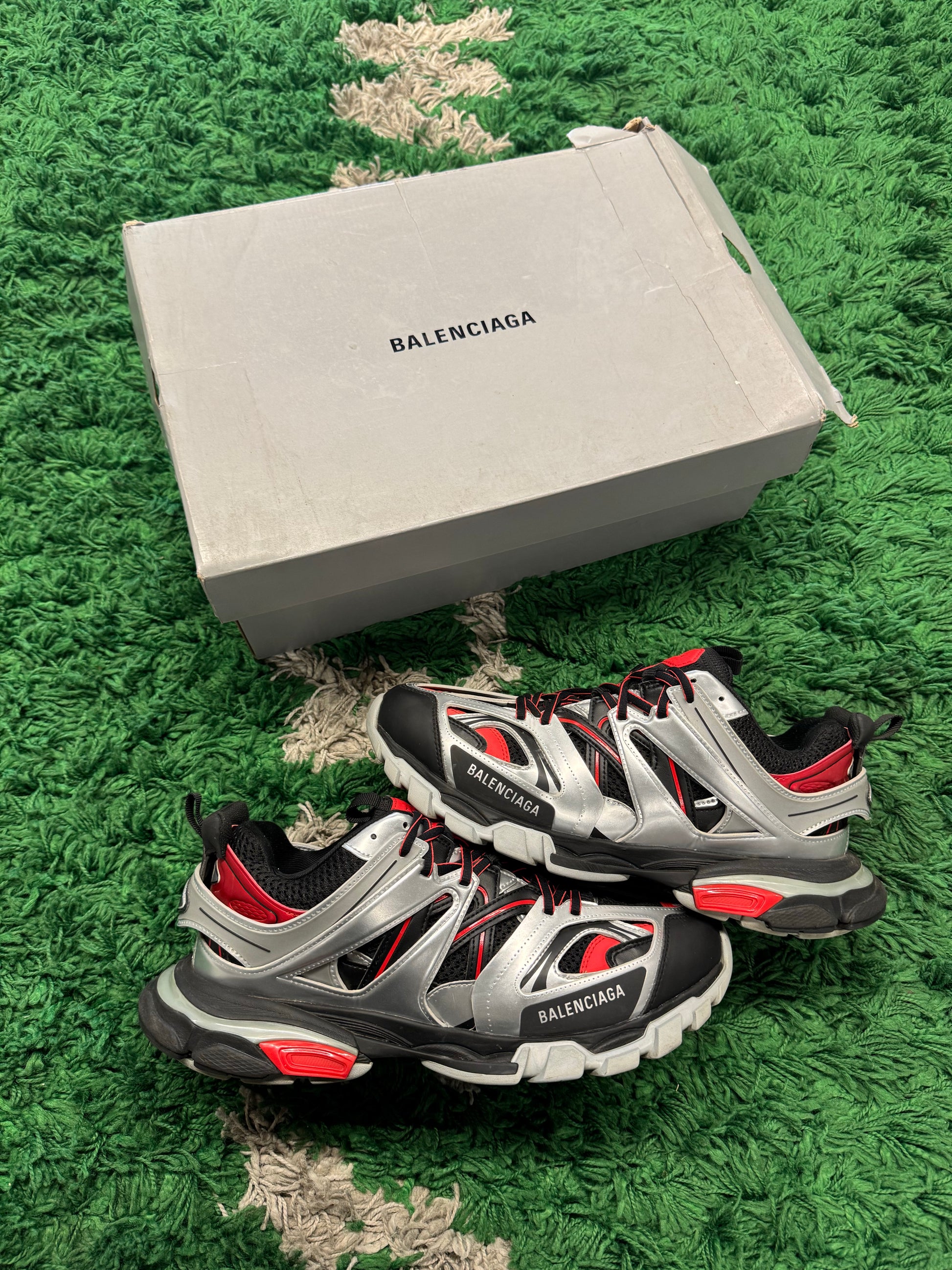 Balenciaga Track Black Red White Silver