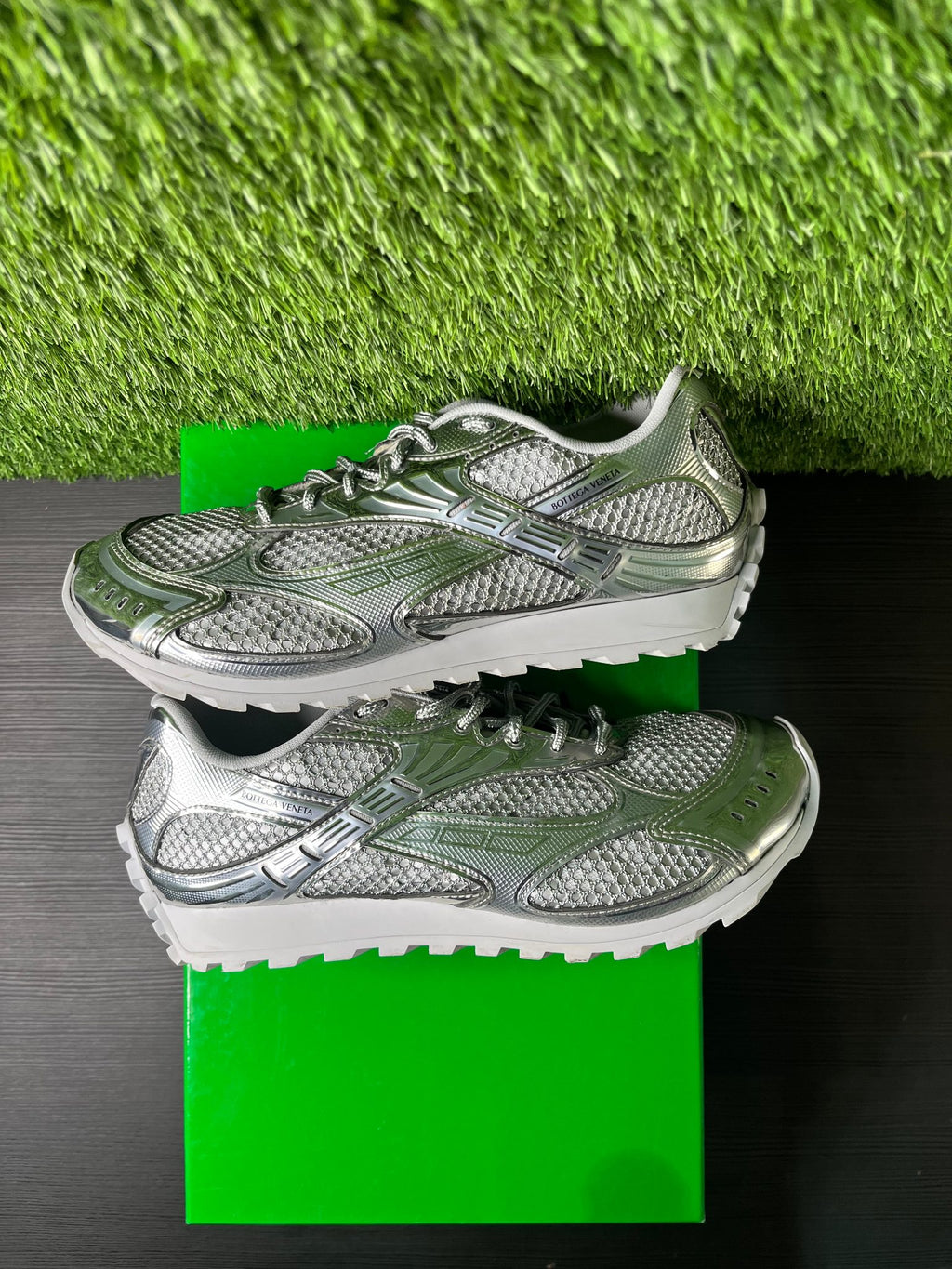 Bottega Veneta orbit sneaker silver