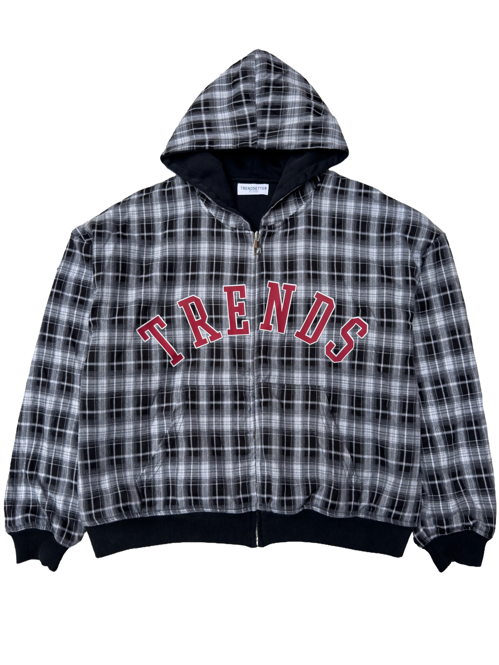 Trendsetter studios Plaid Reversible Zip-up Hoodie