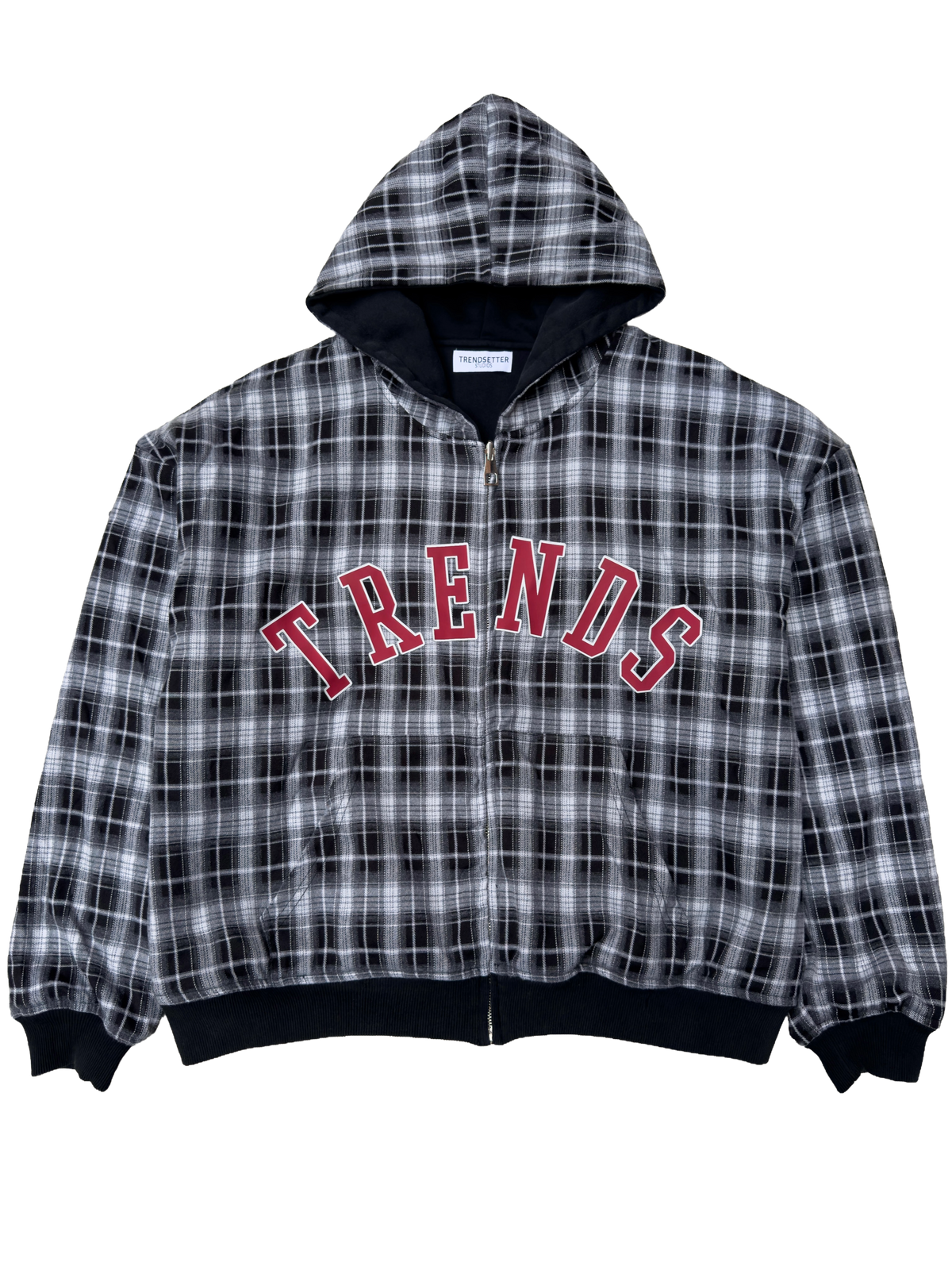 Trendsetter studios Plaid Reversible Zip-up Hoodie