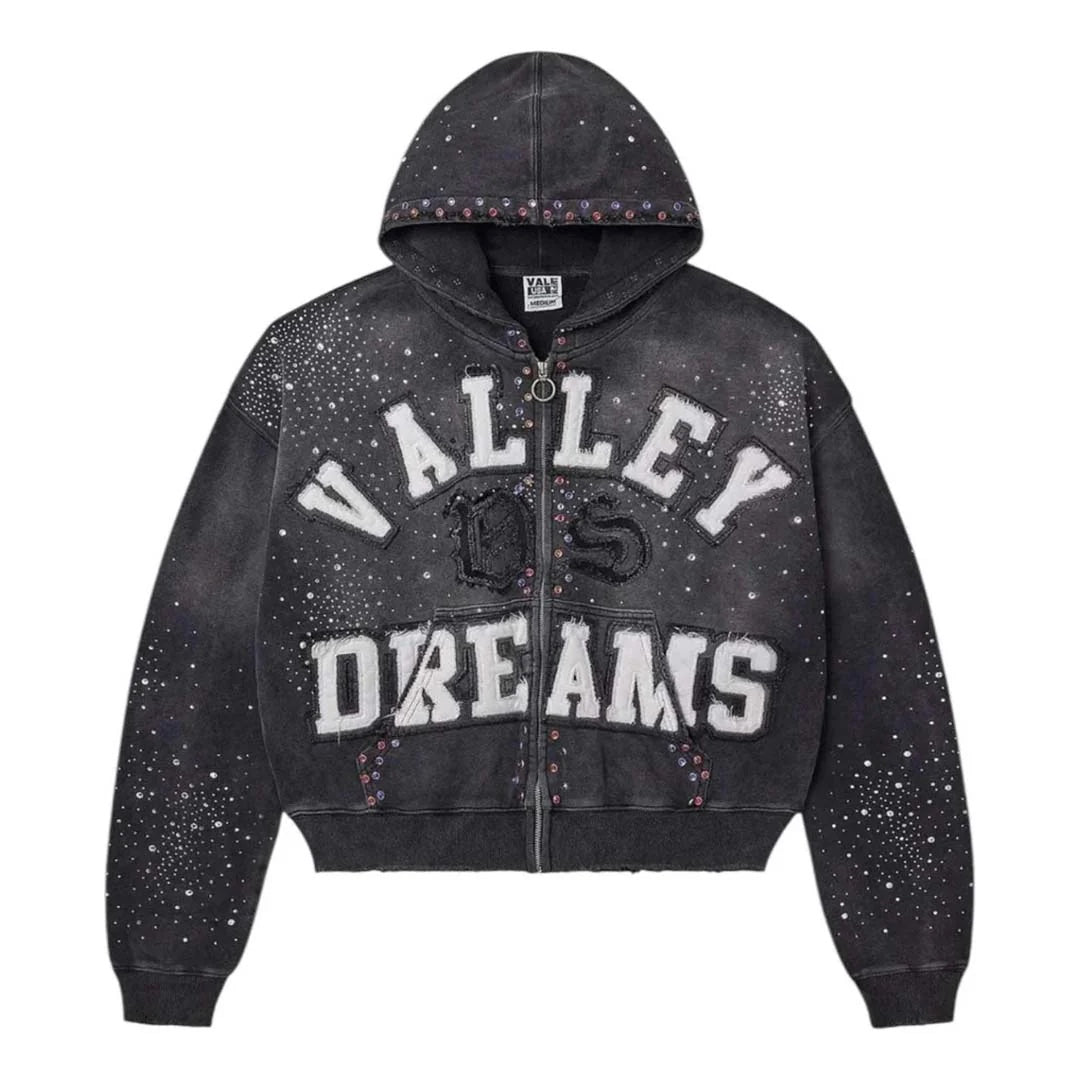 Vale Forever Classico Zip Up Hoodie Black