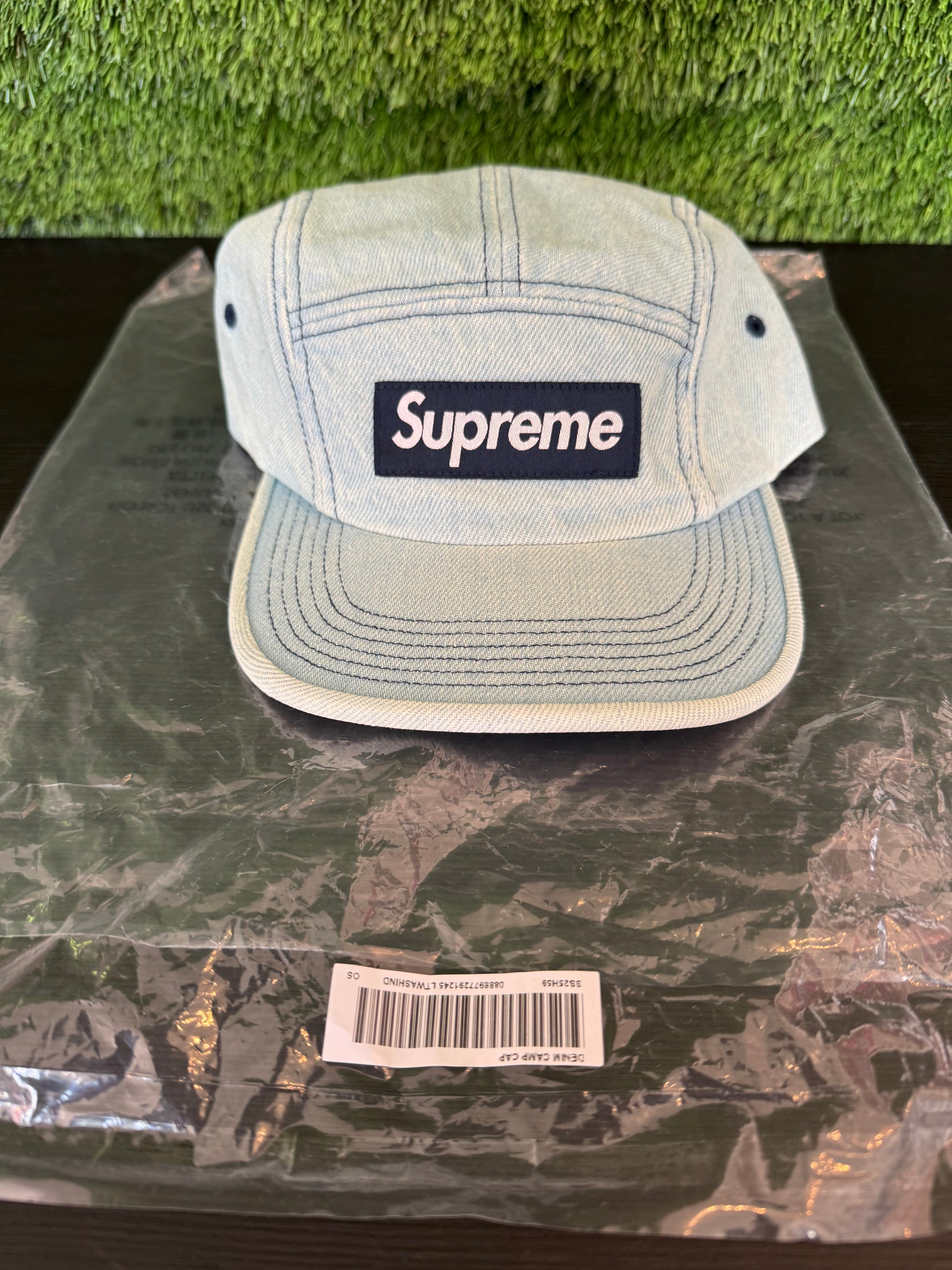 Supreme Denim Camp Cap Blue