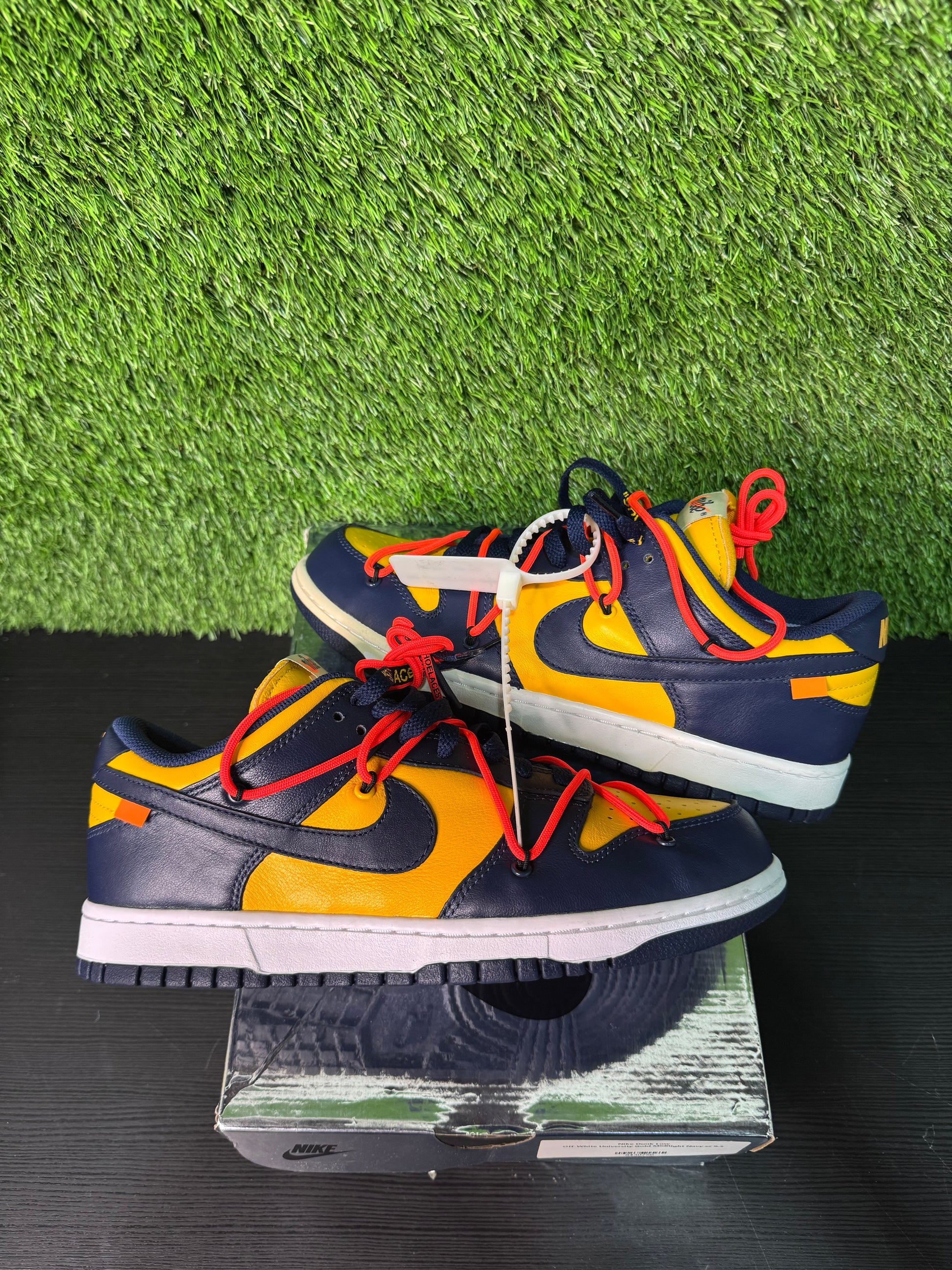 Nike off white rubber dunk Michigan