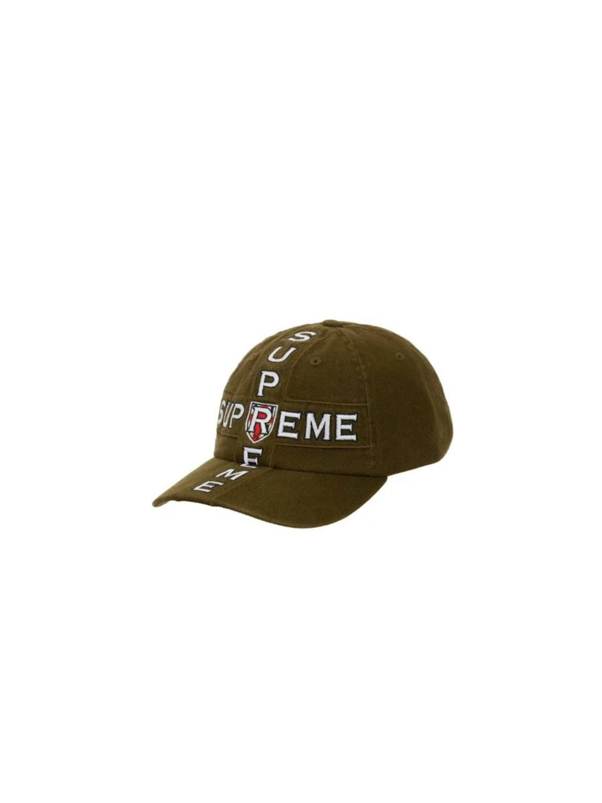 Cross Crest 6 Panel Hat Olive
