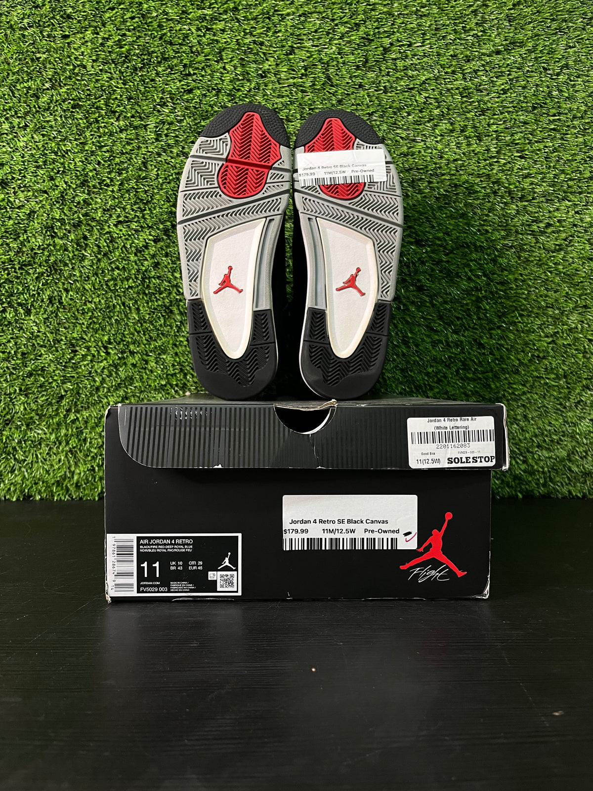 Jordan 4 Retro SE Black Canvas