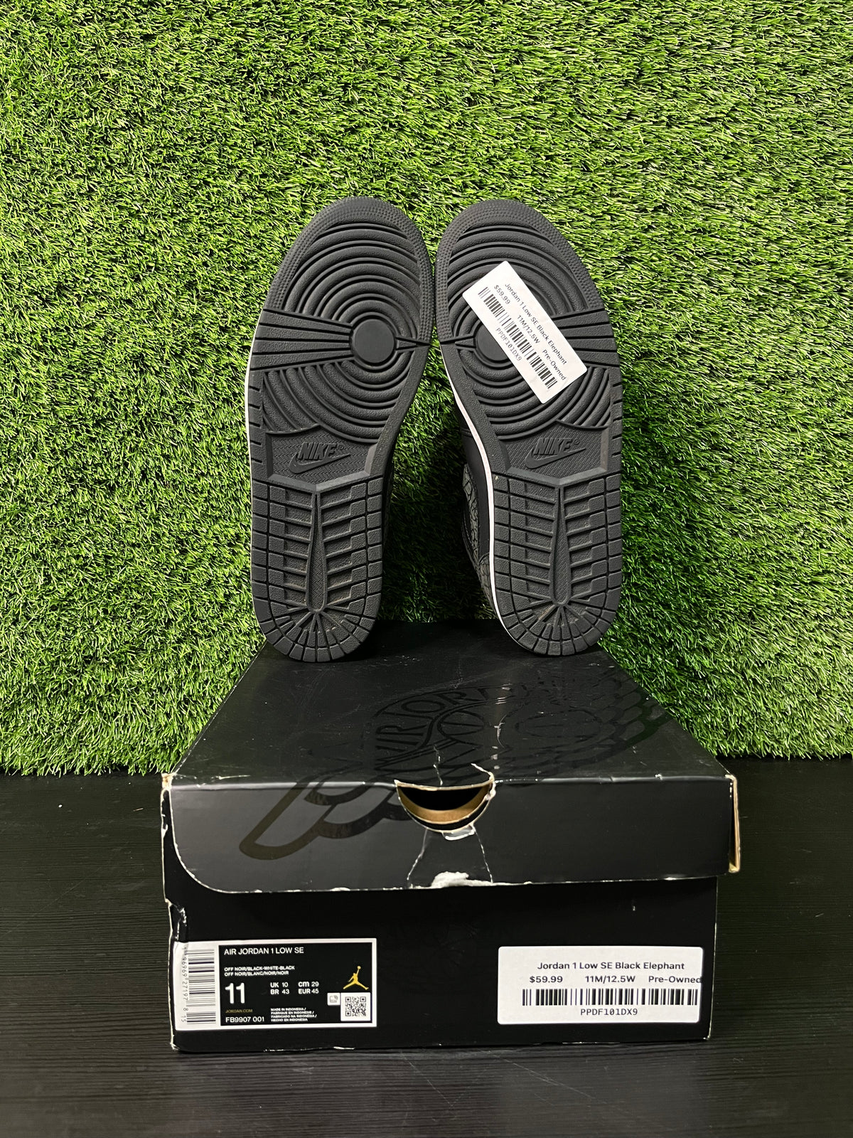 Jordan 1 Low SE Black Elephant