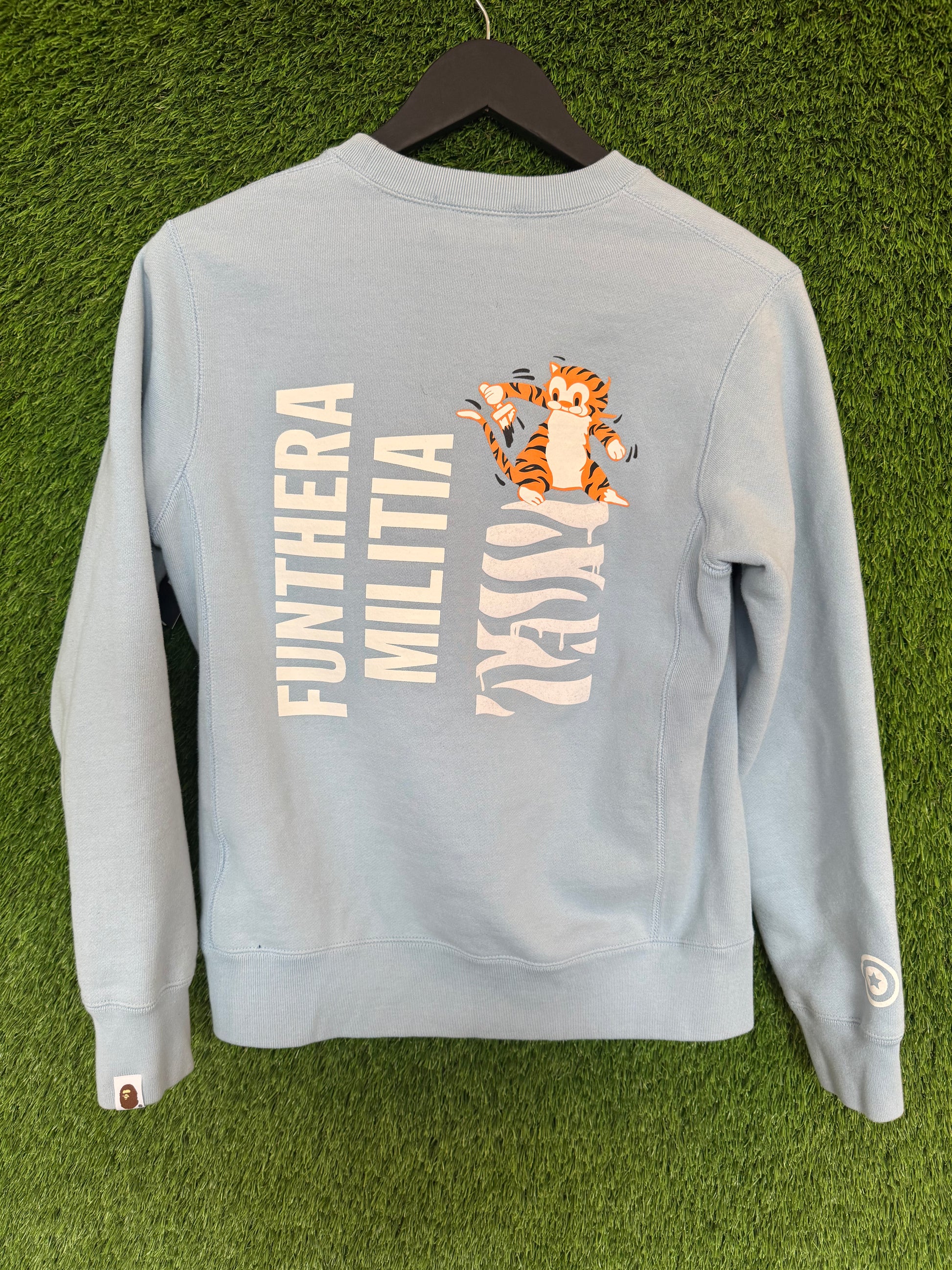 Bape Tiger Heavy Weight Crewneck Light Blue