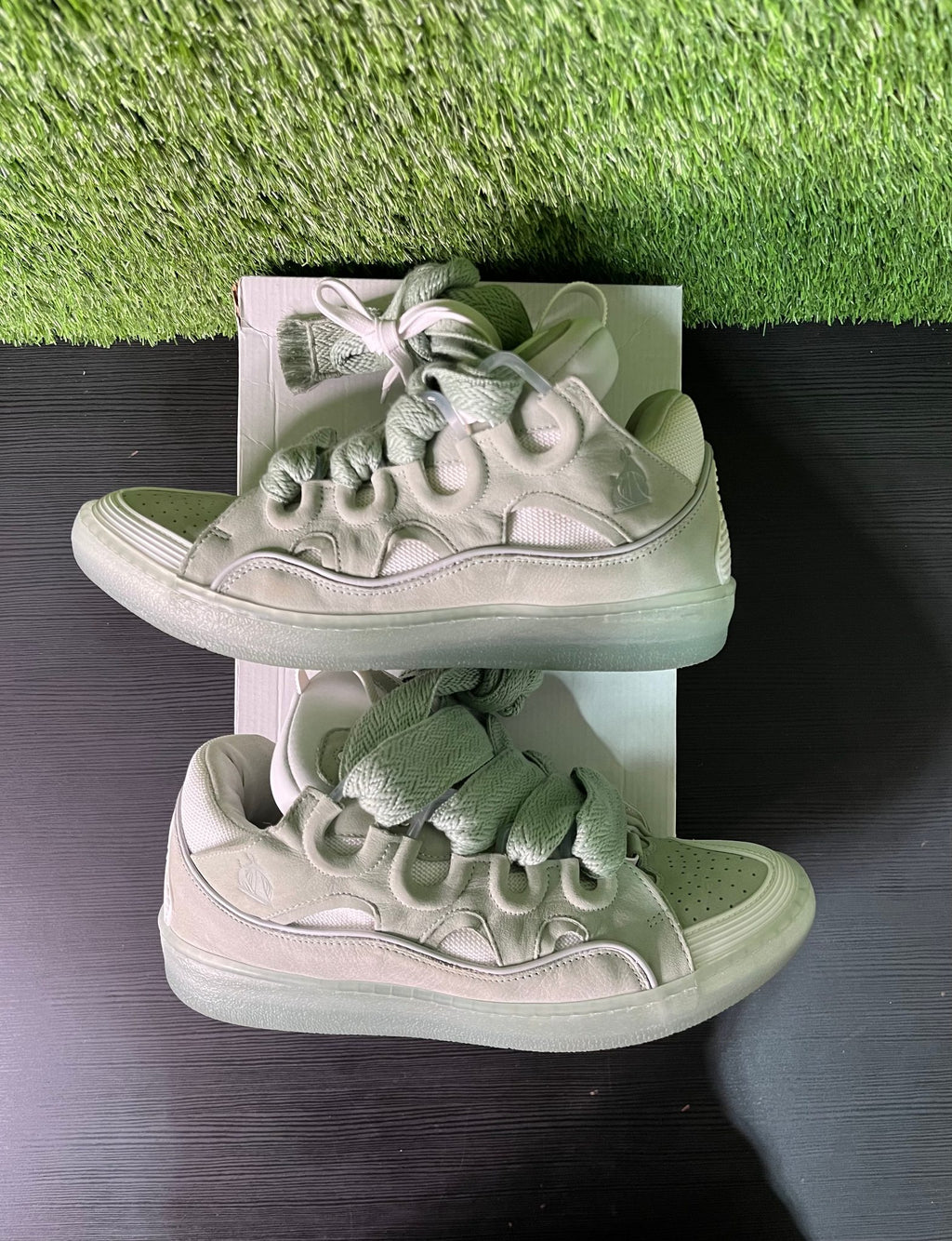 Lanvin curb sneaker light jade