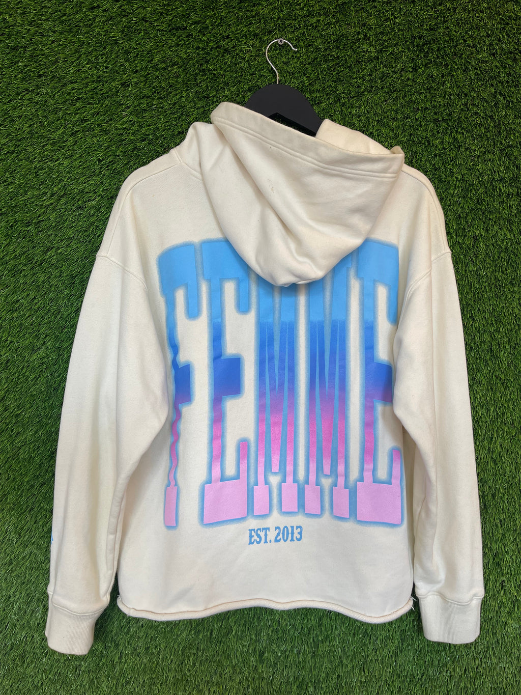 Homme Femme LA Logo Hoodie Cream