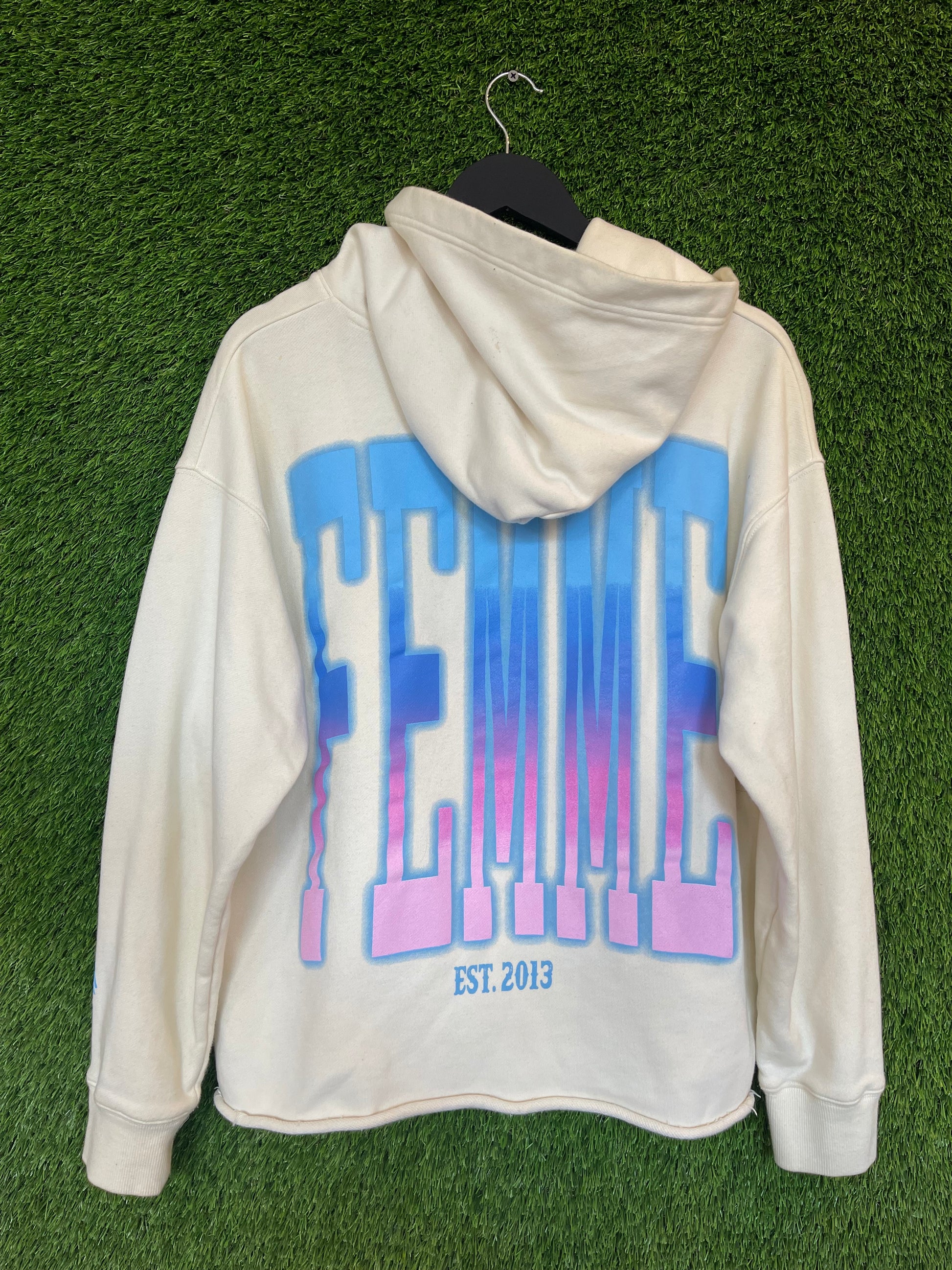 Homme Femme LA Logo Hoodie Cream