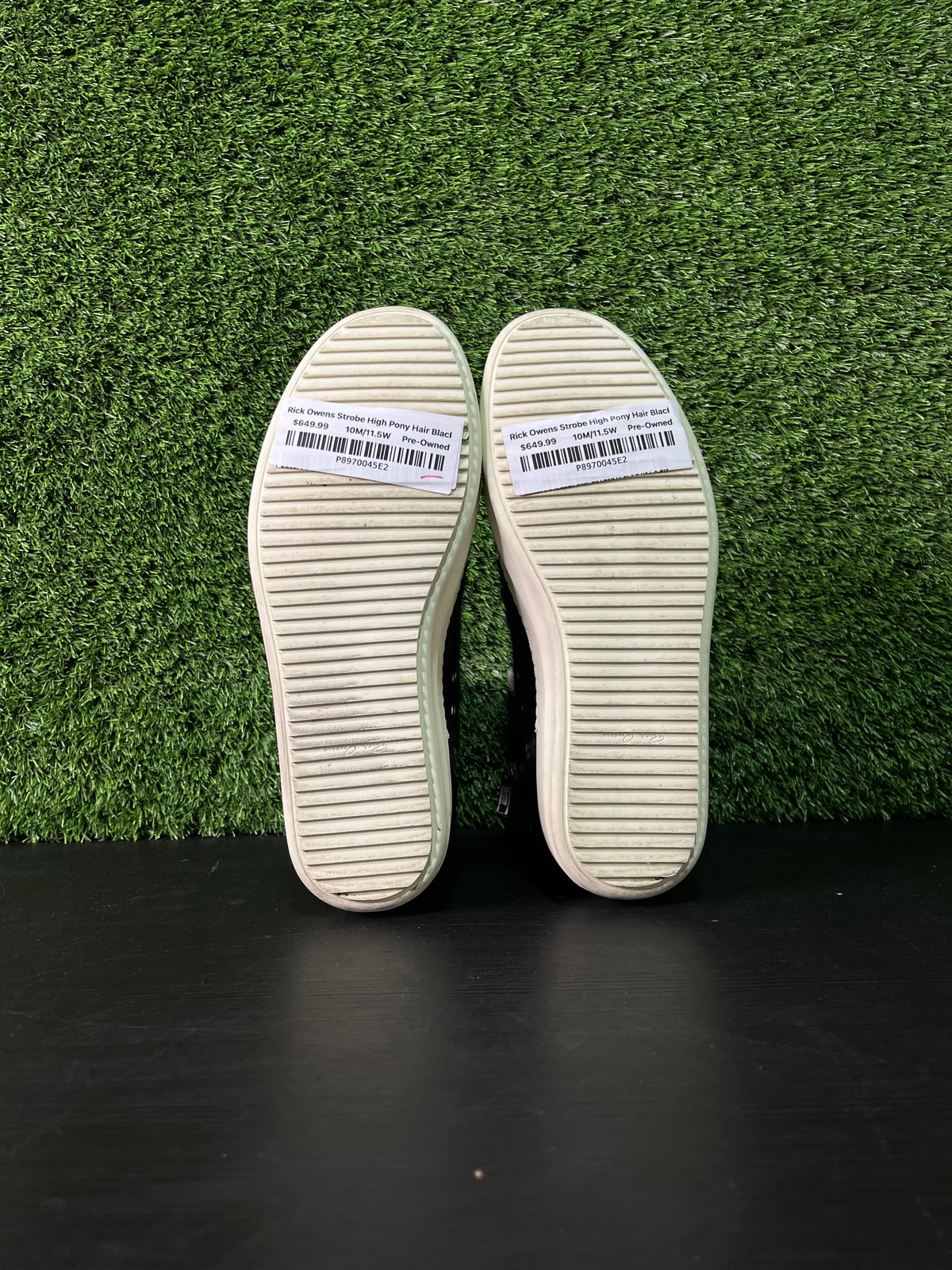 Rick Owens Strobe High Pony Hair Black