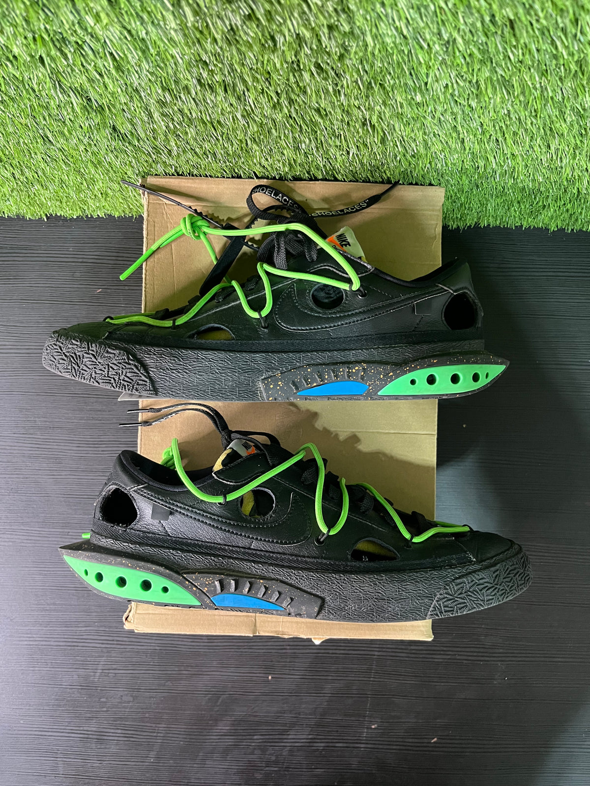 Nike Blazer Low Off-White Black Electro Green