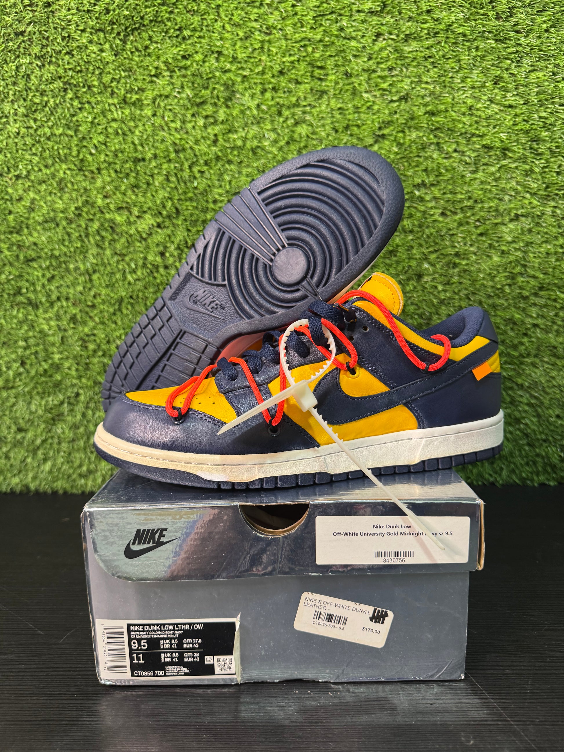 Nike off white rubber dunk Michigan