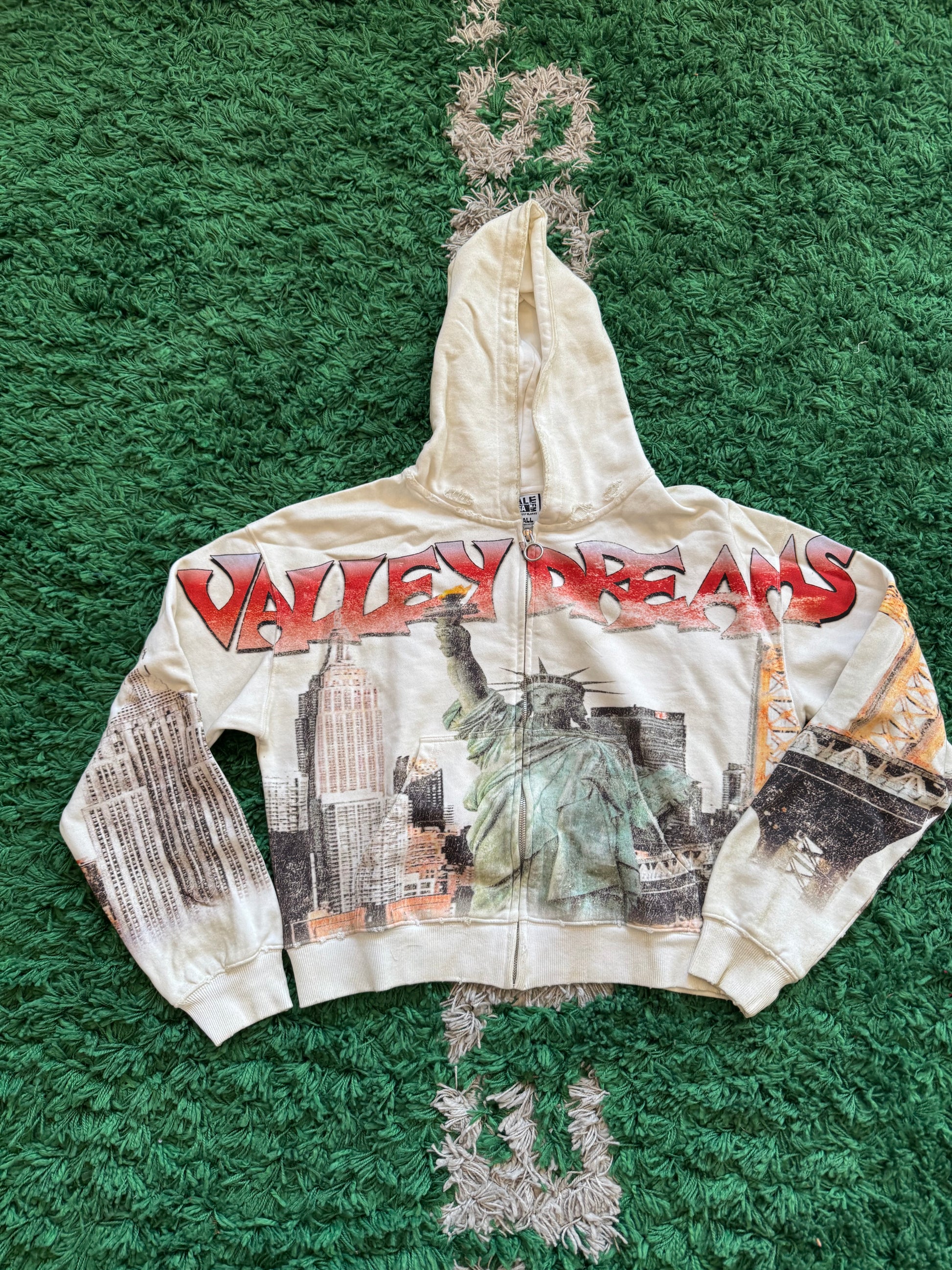 Vale forever NYC zip up (White)