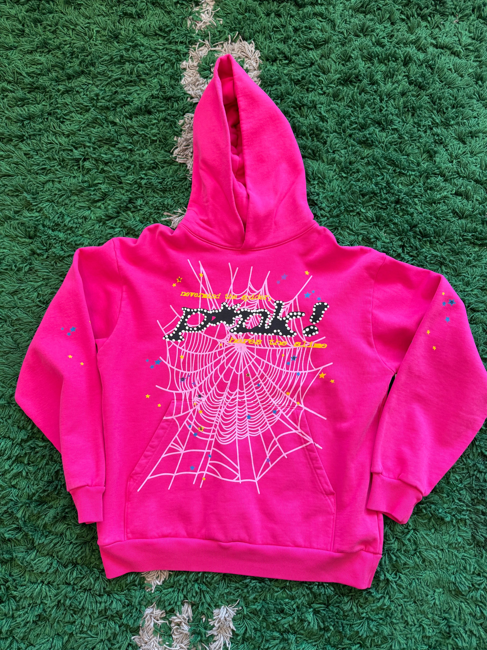 Sp5der P*NK Hoodie Pink