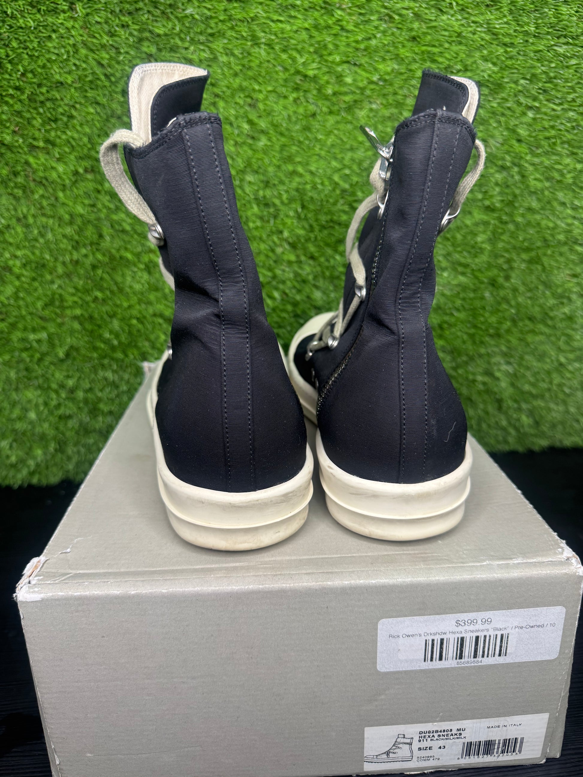 RIck Owens dark shadow hex black/cream