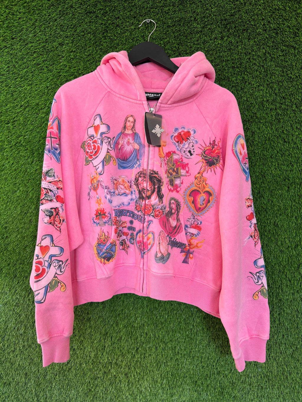 We Are Righteous Risen Zip Up Pink