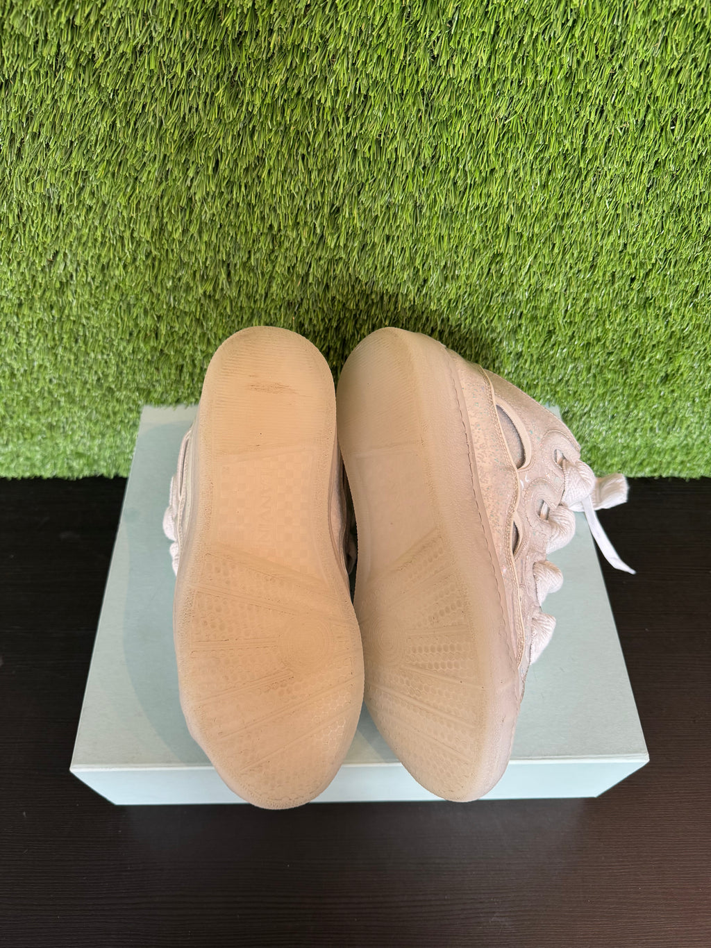 Lanvin Curb White Glitter