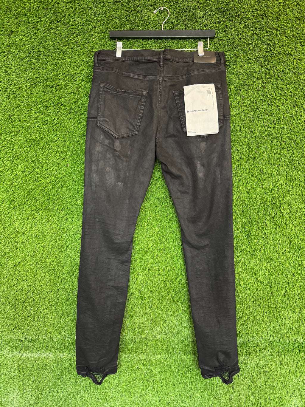 Purple Brand Black Oil Spill Jeans Black