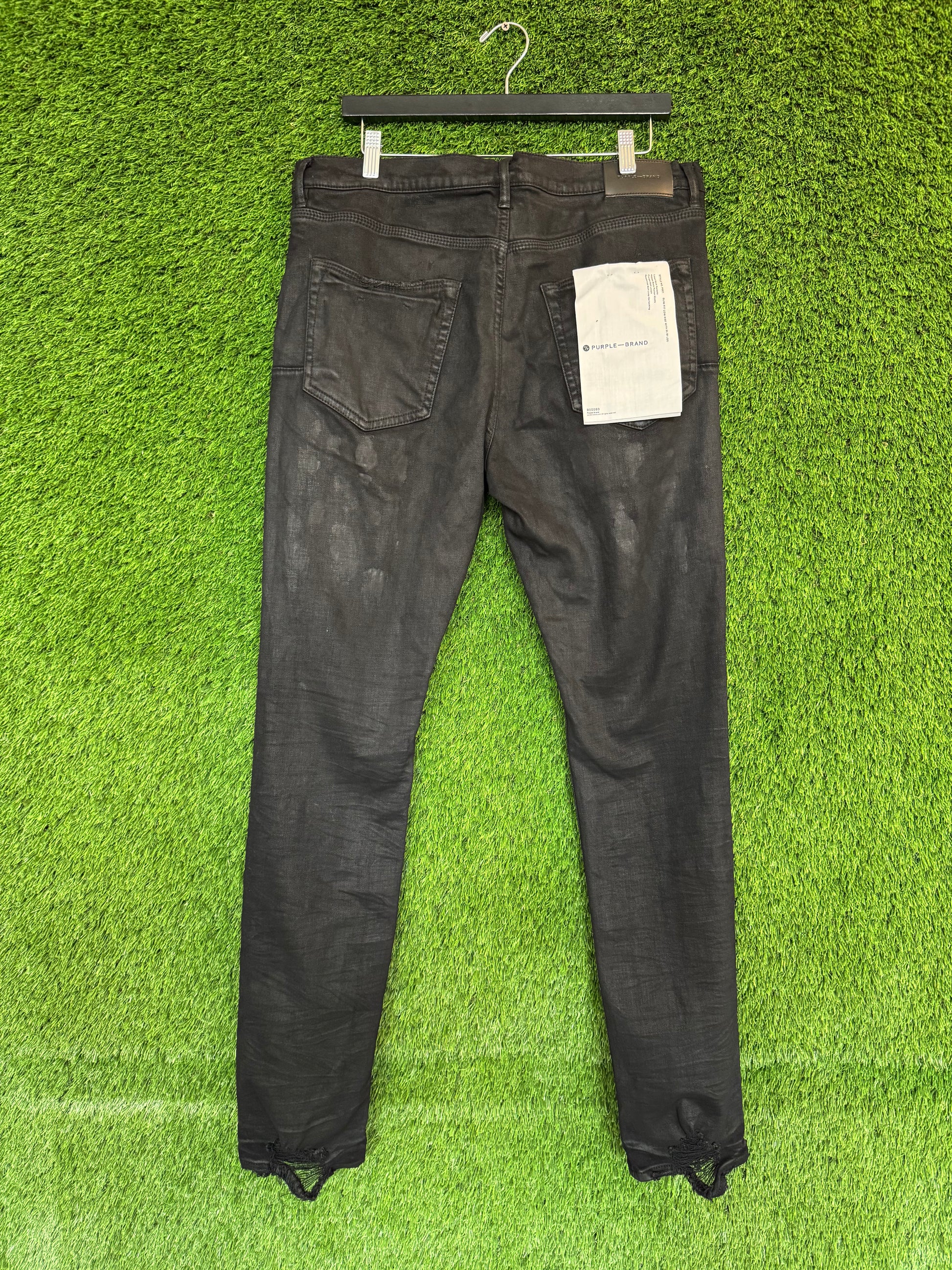 Purple Brand Black Oil Spill Jeans Black