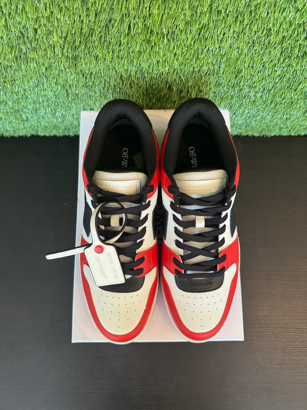 Off-White Out Of Office OOO Low Top Black White Red