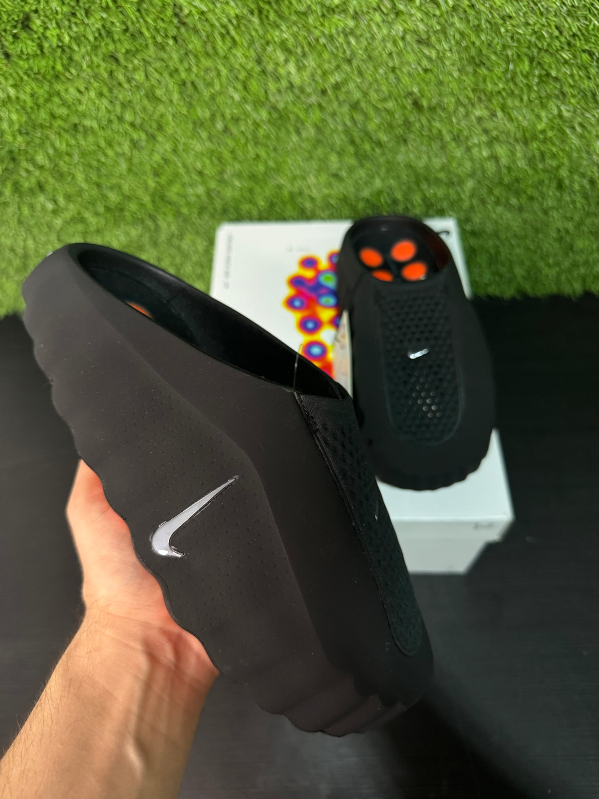 Nike mind 001 slide black chrome