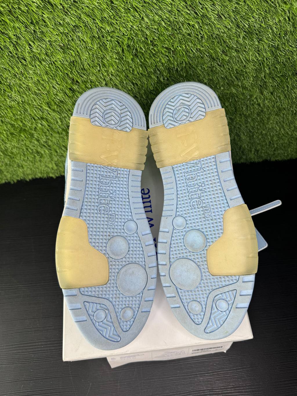 OFF-WHITE Out Of The Office Calf Leather White Blue