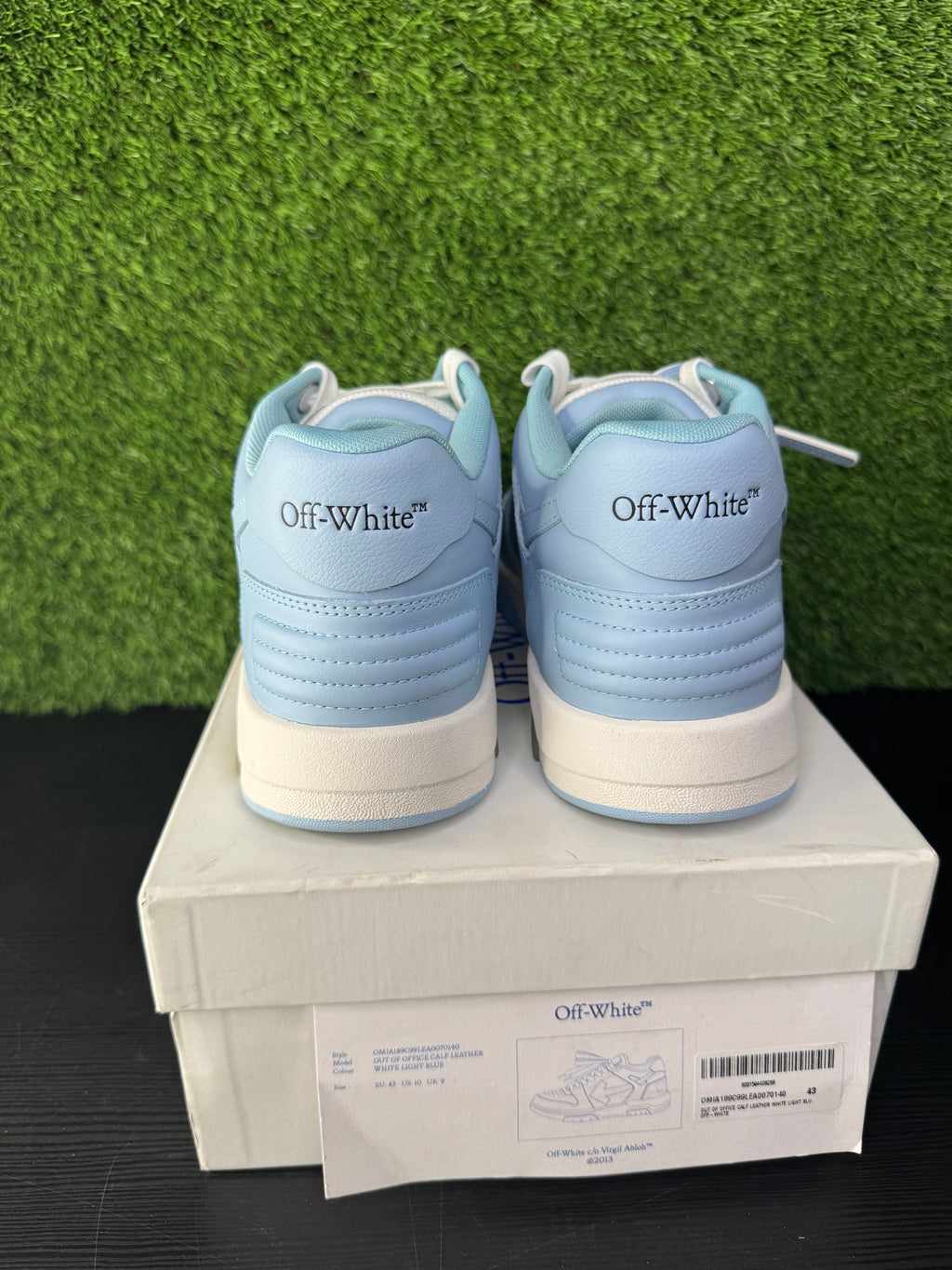 OFF-WHITE Out Of The Office Calf Leather White Blue