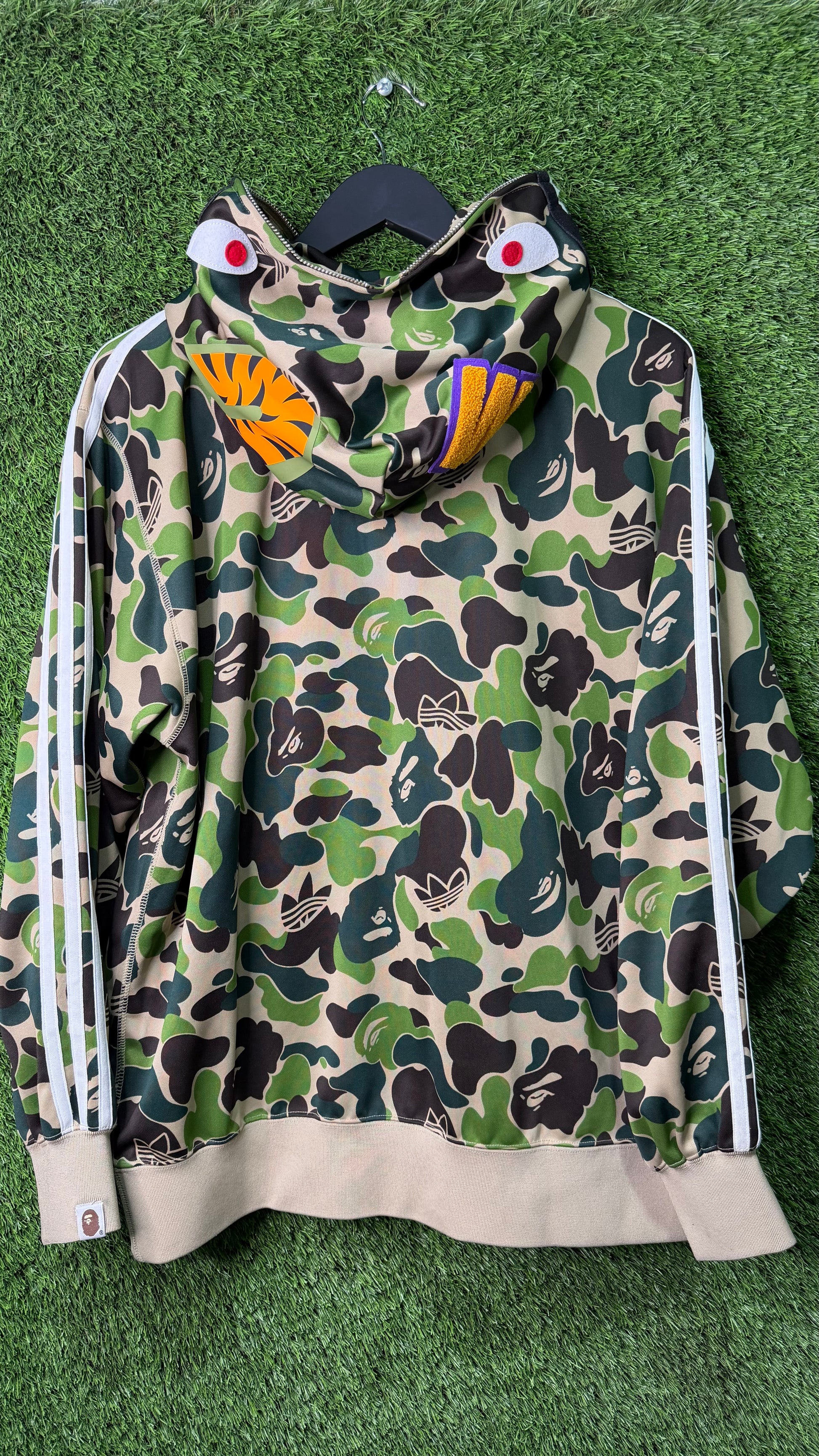 Adidas x BAPE Relaxed Fit Track Camo Shark Full Zip Hoodie