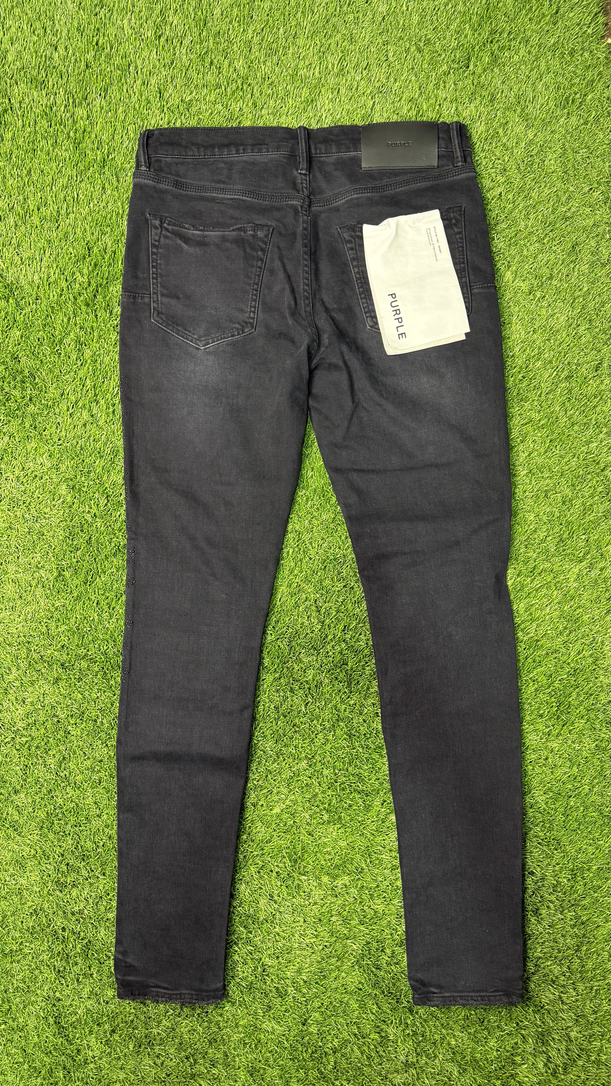Purple Brand Skinny Black Studded