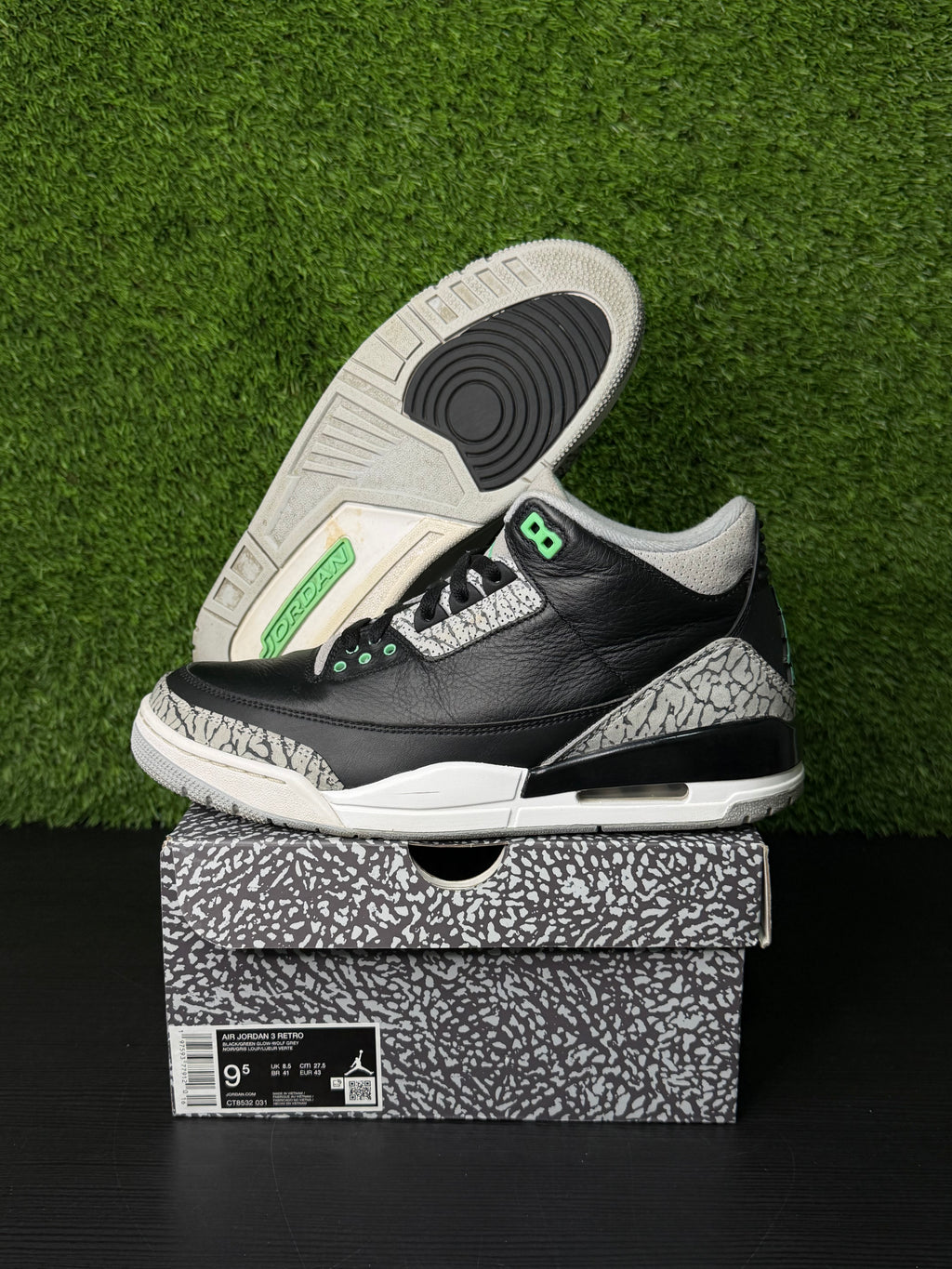 Jordan 3 Retro Green Glow