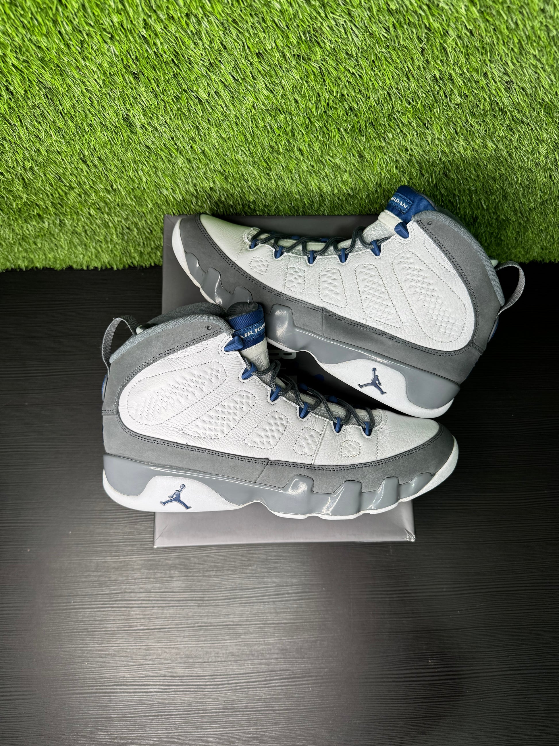 Jordan 9 Retro Flint Grey French Blue