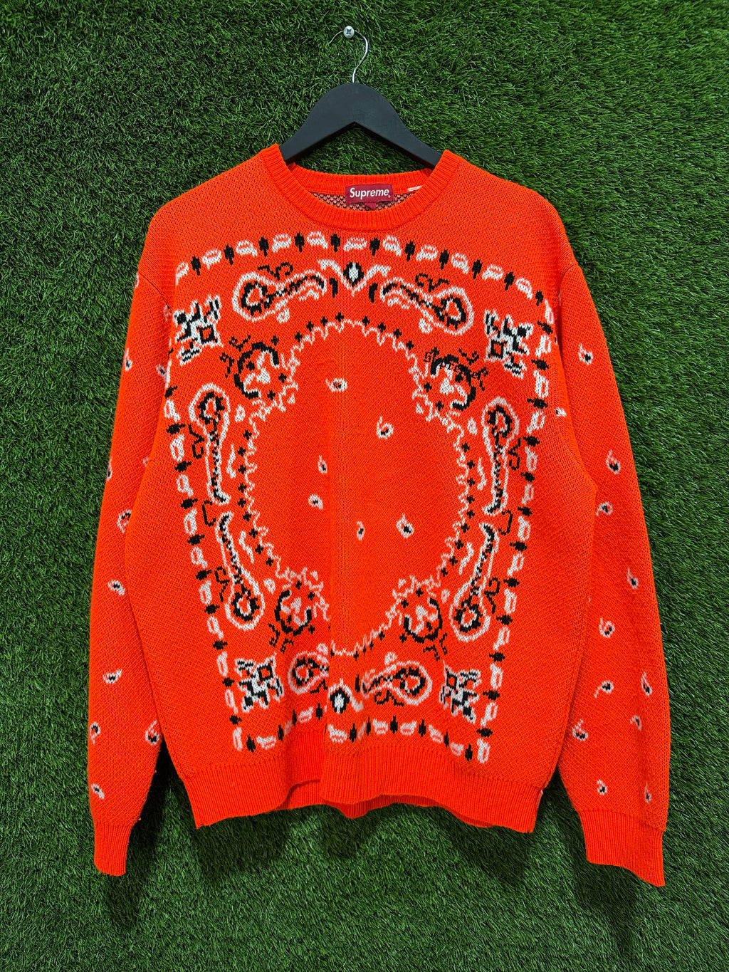 Supreme Bandana Sweater Orange