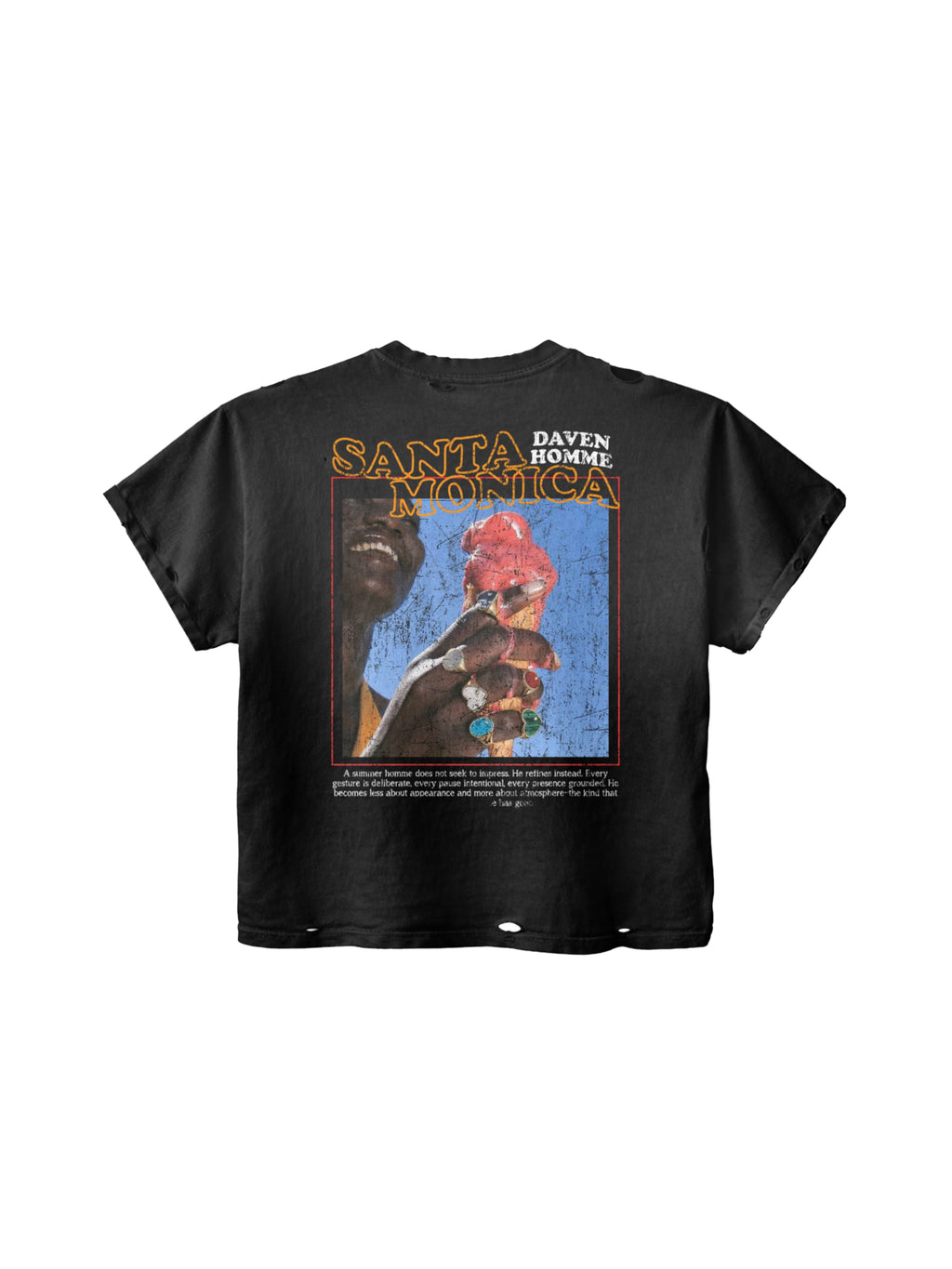 Daven Homme Santa Monica Tee Black