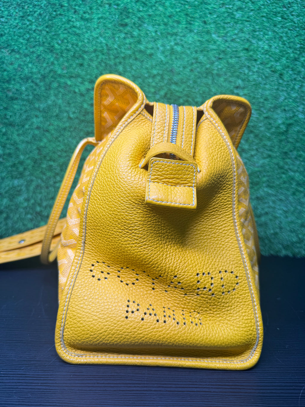 Goyard Ardy PM Shoulder Tote bag w pouch canvas yellow herringbone