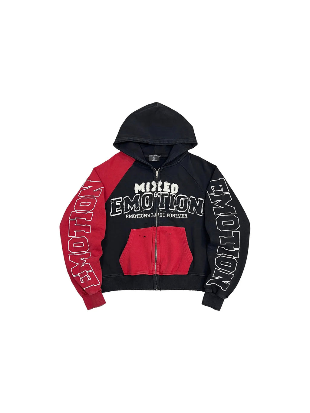 Mixed Emotions Red Split Decision Hoodie