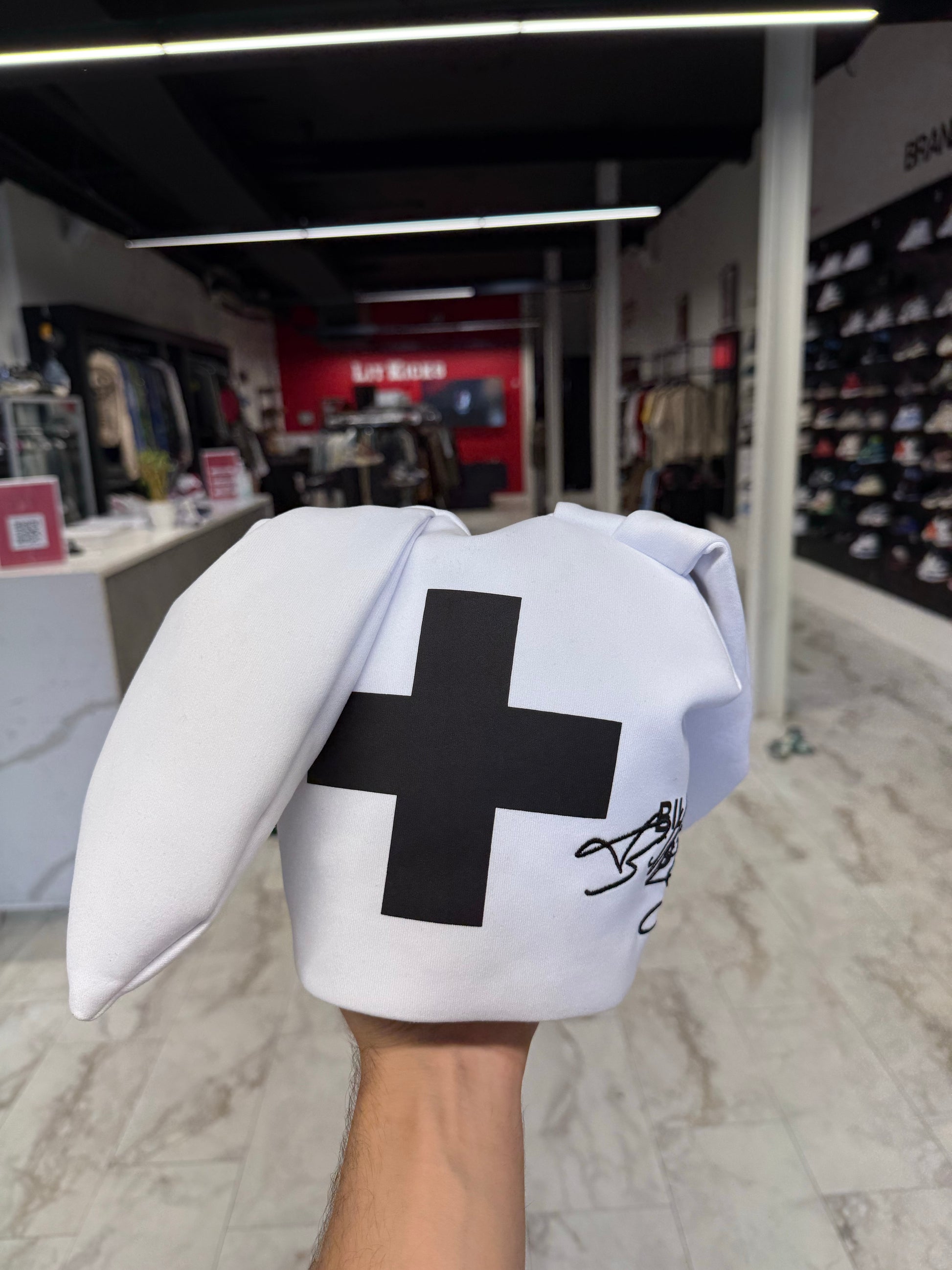 Billionaire Studios Ear Beanie White