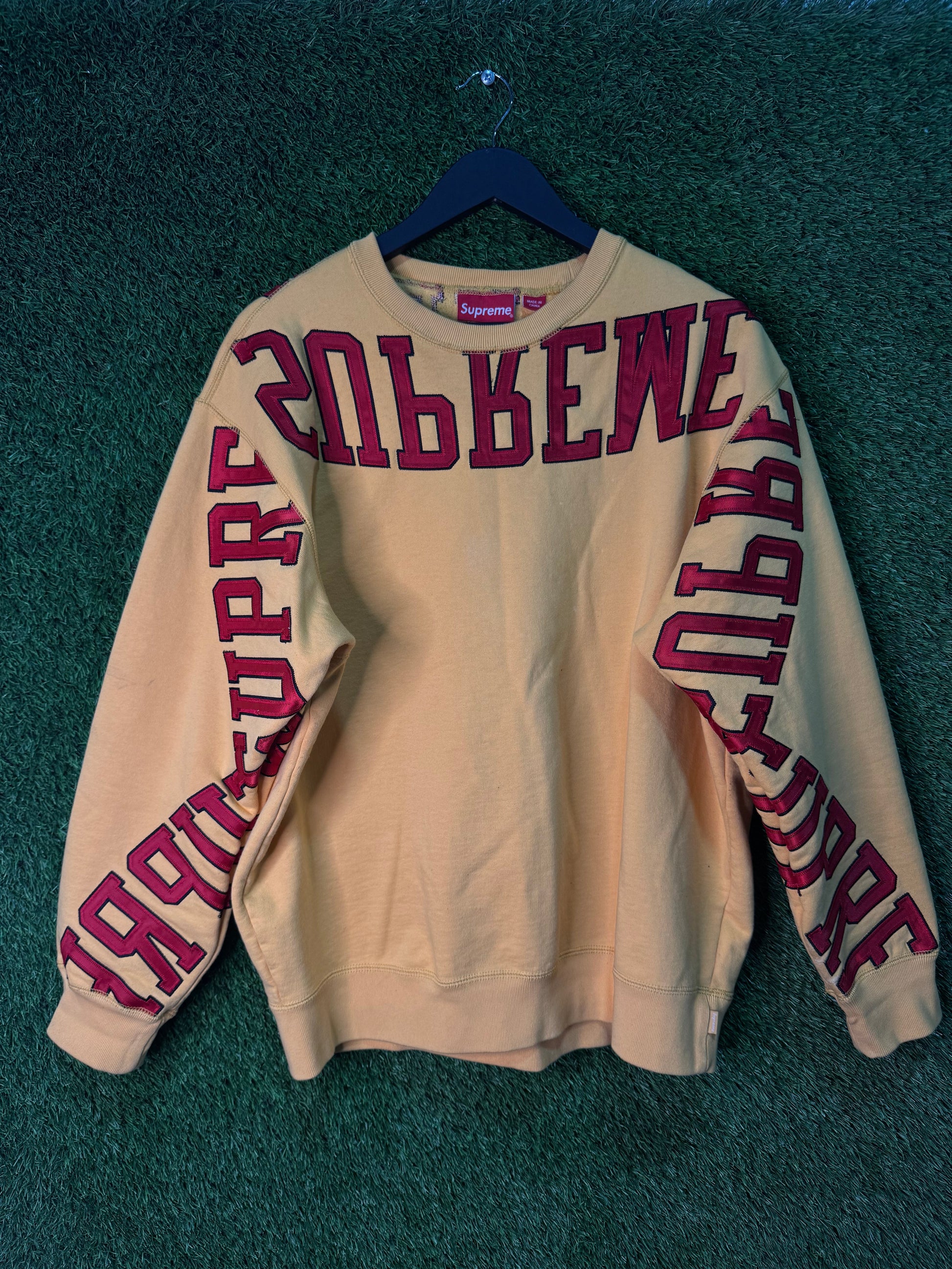 Supreme Multi Arc Crewneck Dusty Gold