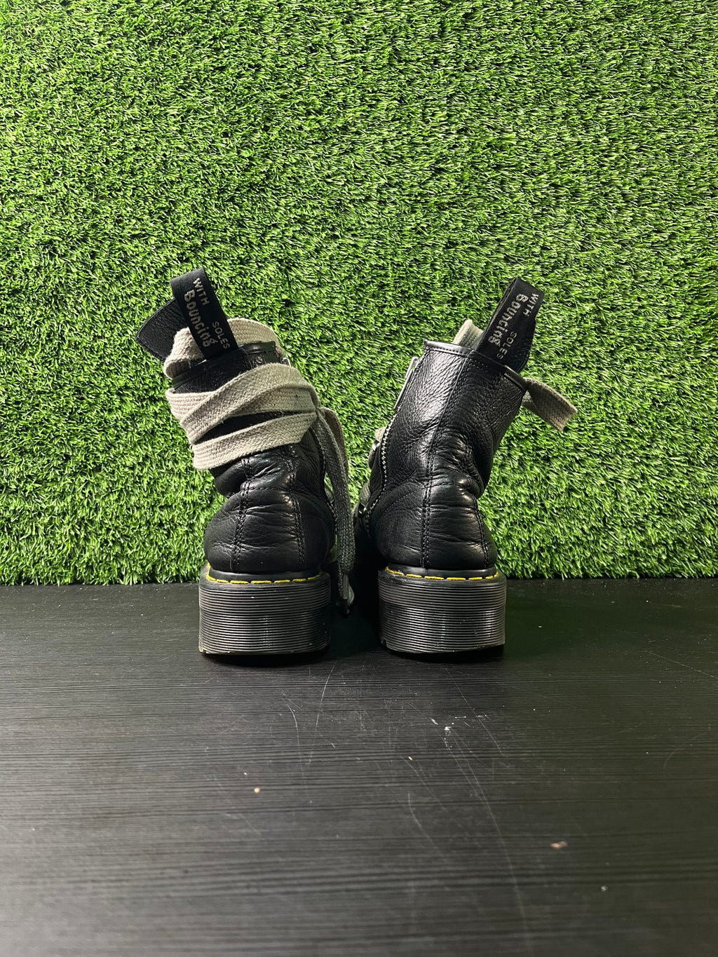 Rick owens x Dr martens black boots