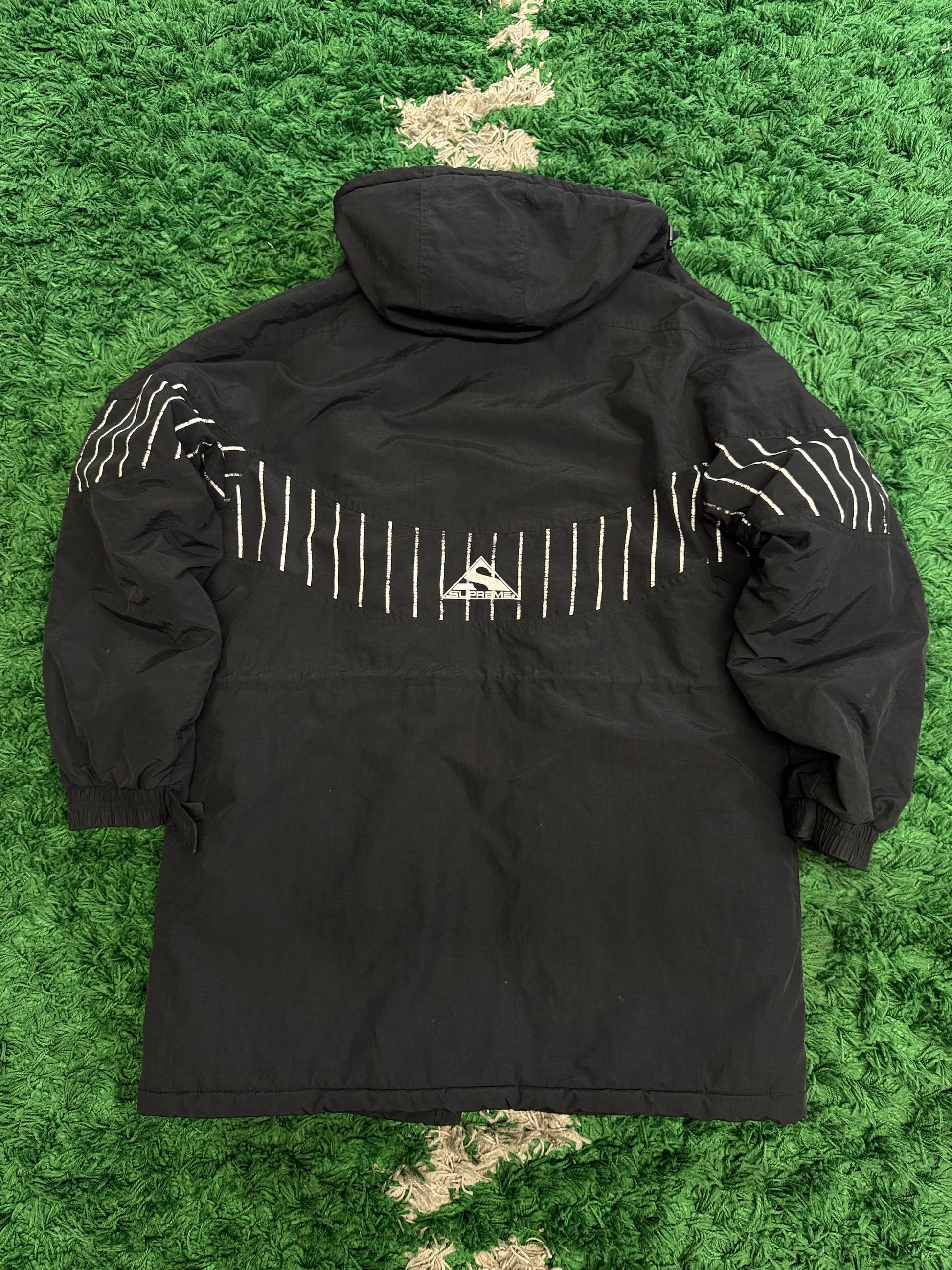 Supreme Pinstripe Sports Parka Black
