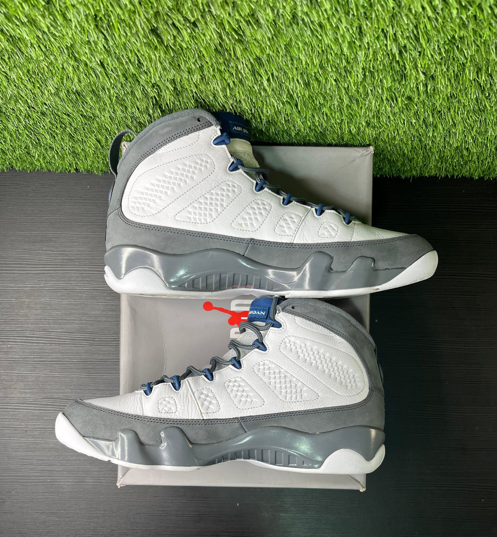 Jordan 9 flint grey blue