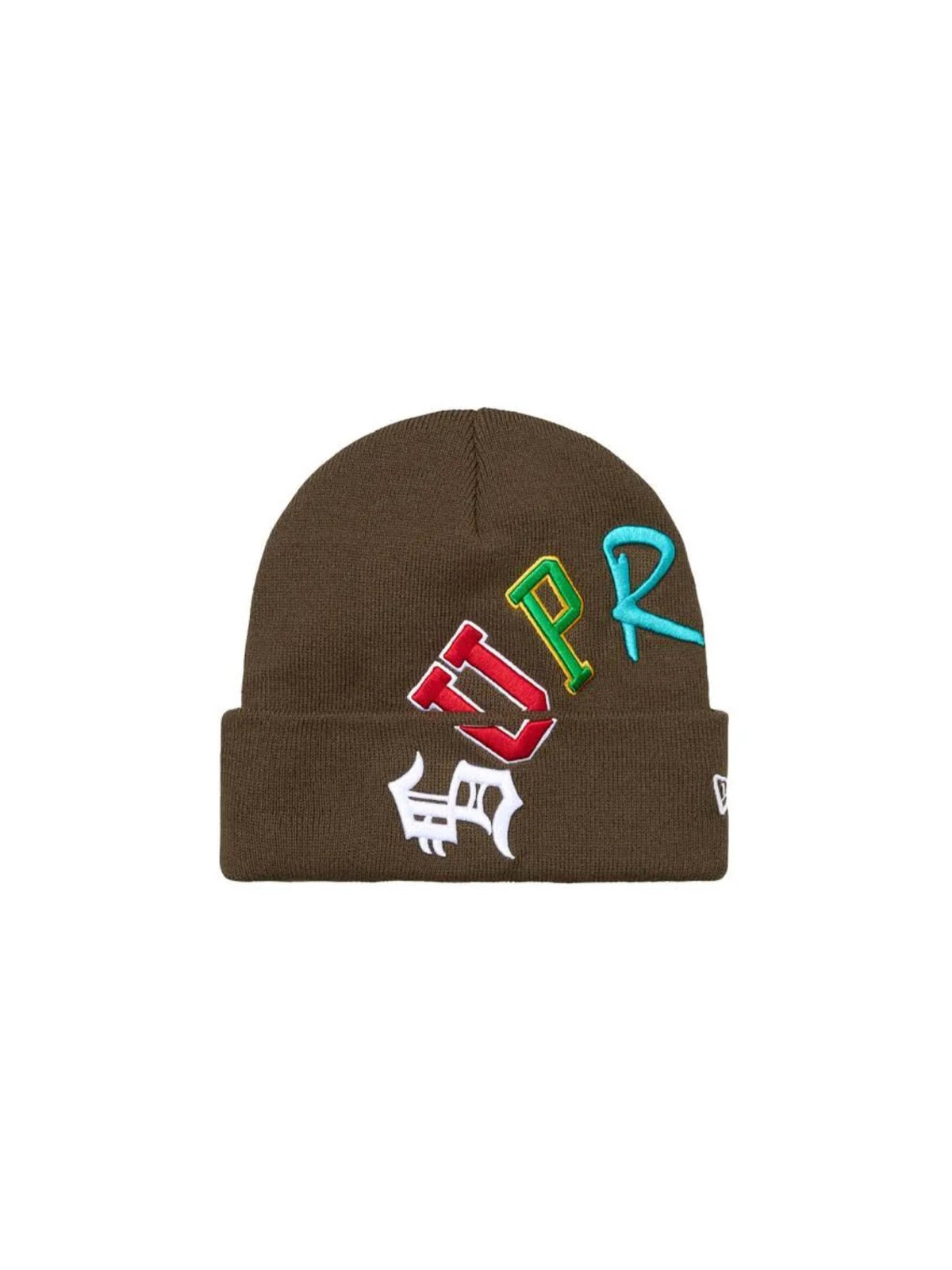 Supreme New Era Arc Beanie Brown