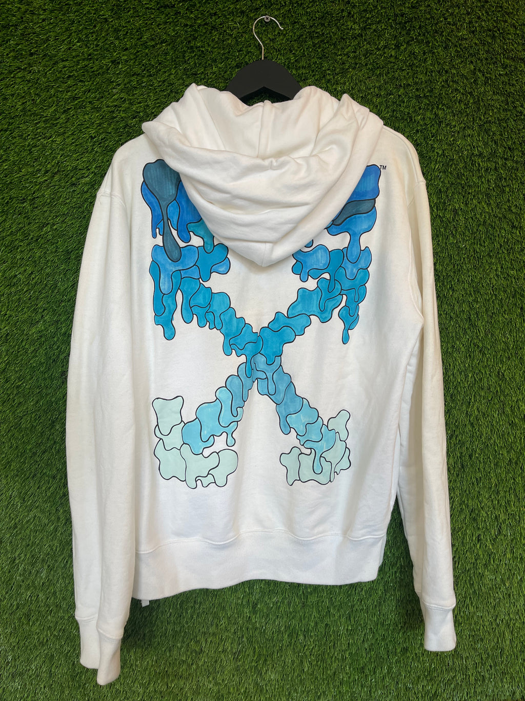 Off White Painted Logo Pullover White