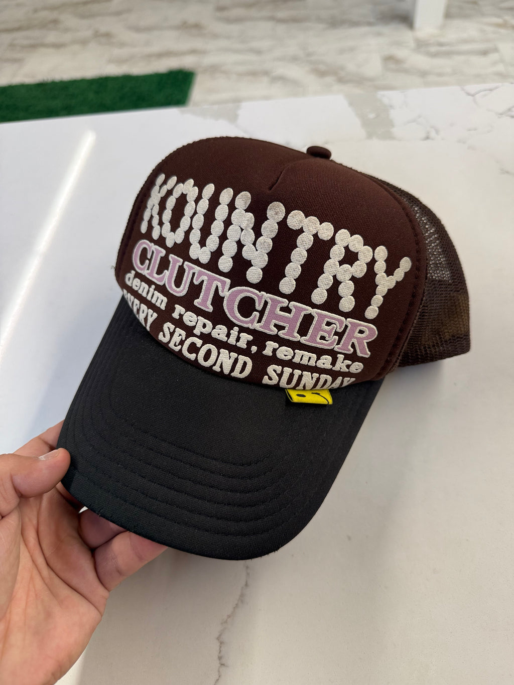 Kapital Kountry Clutcher Repair Trucker Hat Brown