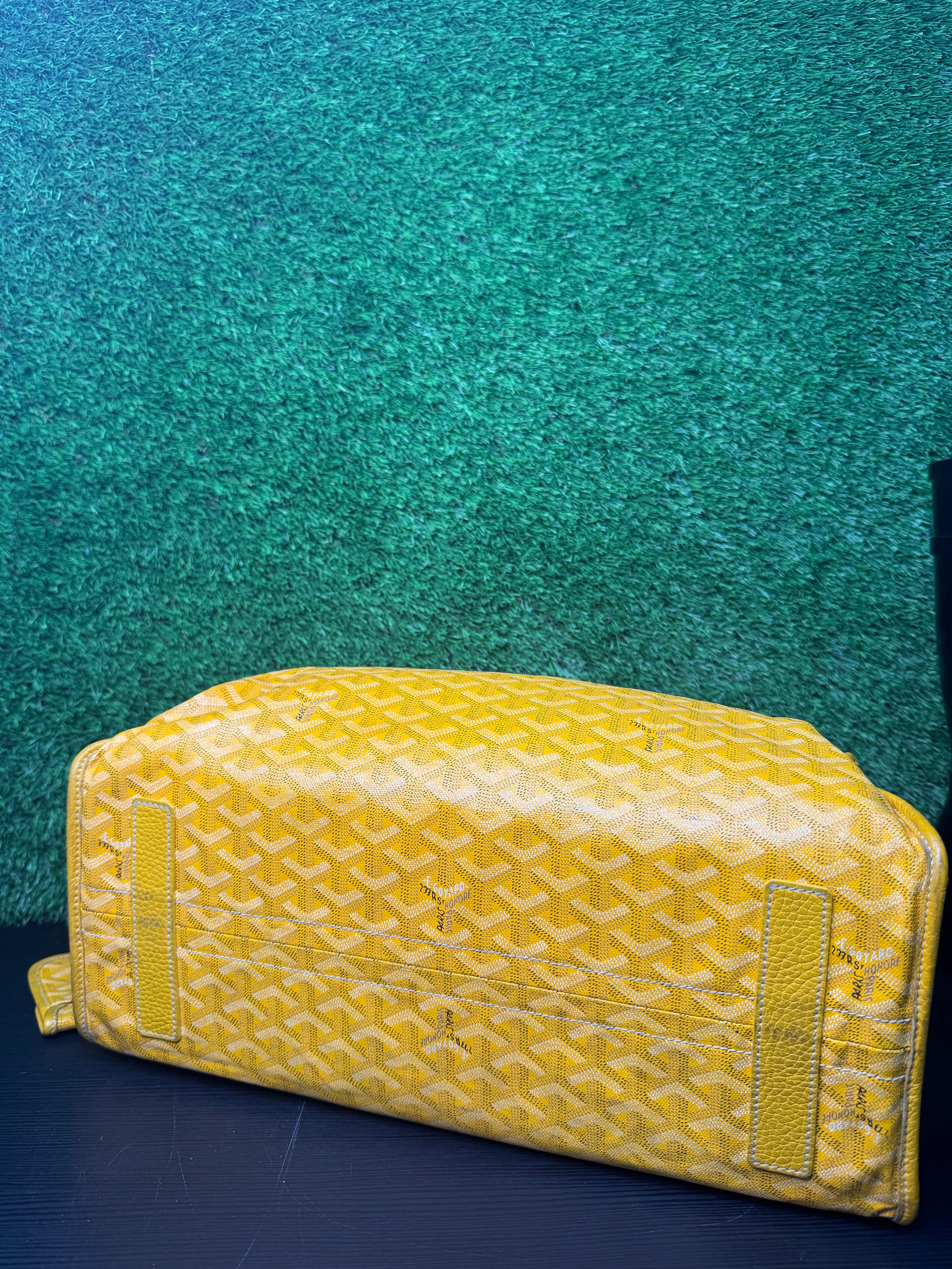 Goyard Ardy PM Shoulder Tote bag w pouch canvas yellow herringbone