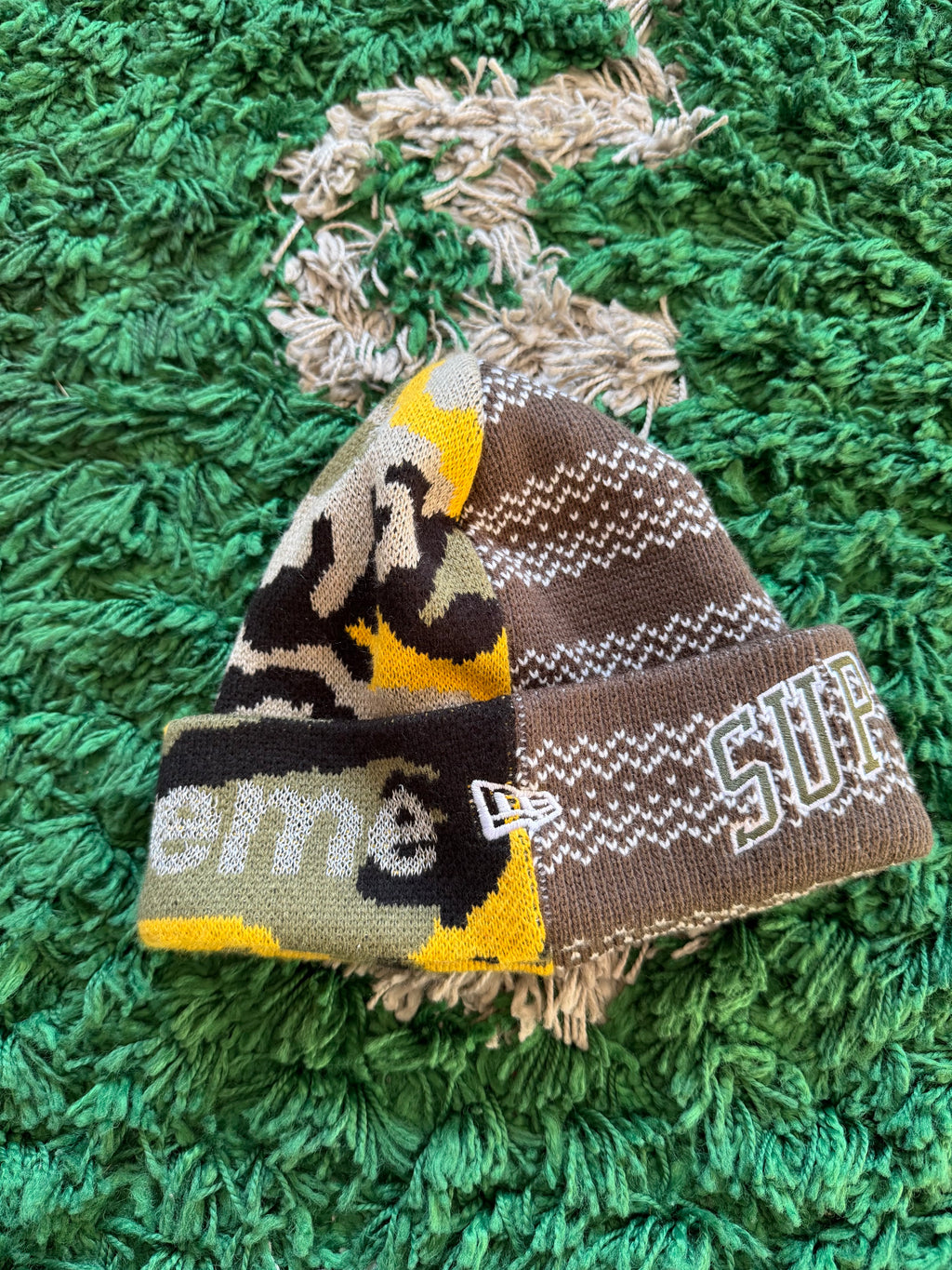 Supreme New Era Camo 3M Beanie