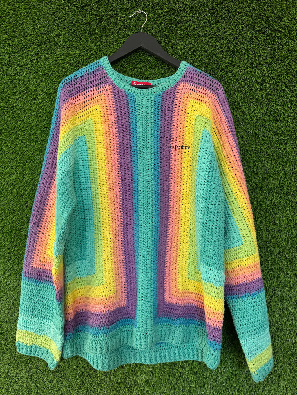 Supreme Hand Crocheted Sweater Multicolor